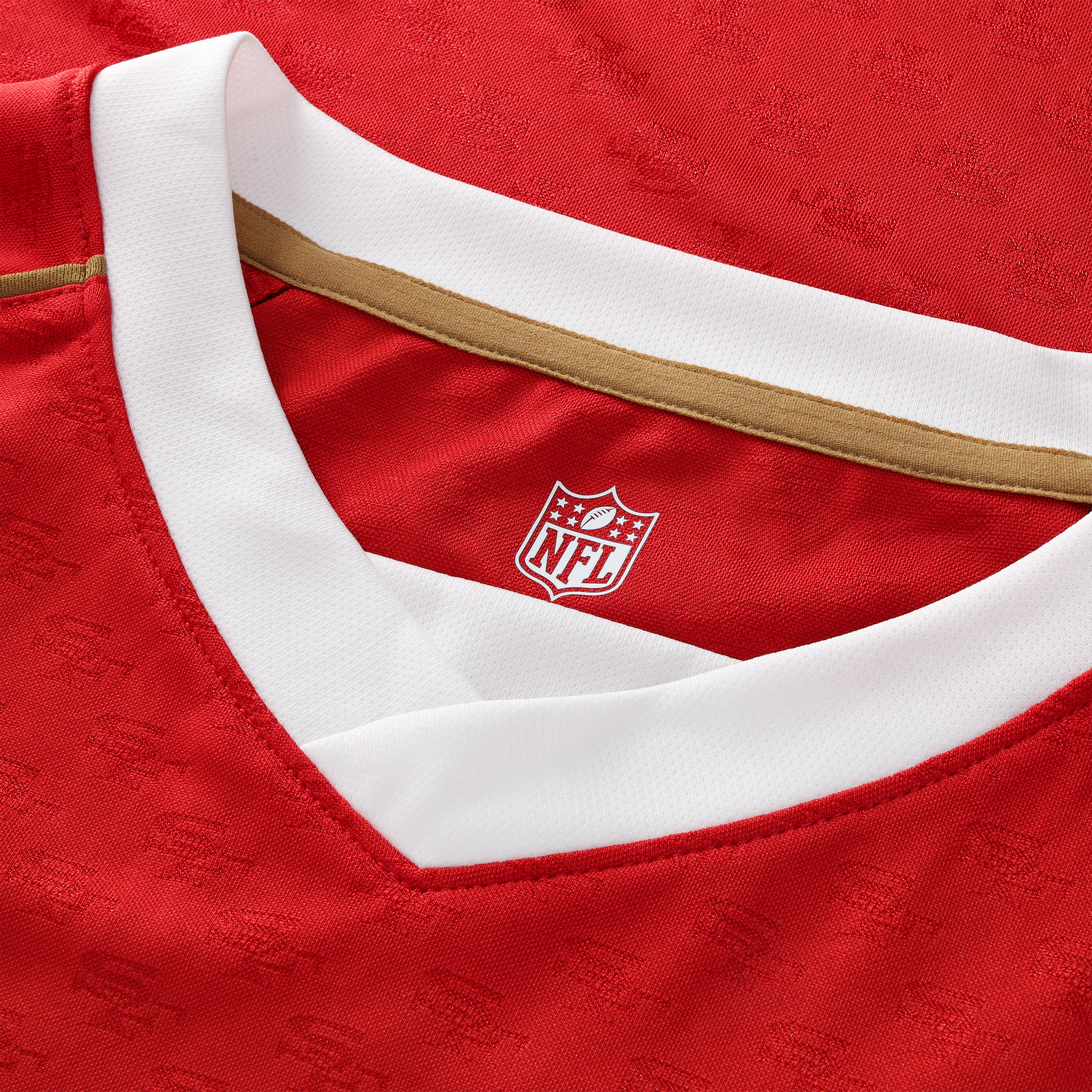 San Francisco 49ers Youth Football x Football V-Neck Fan Top - Scarlet - Image 4