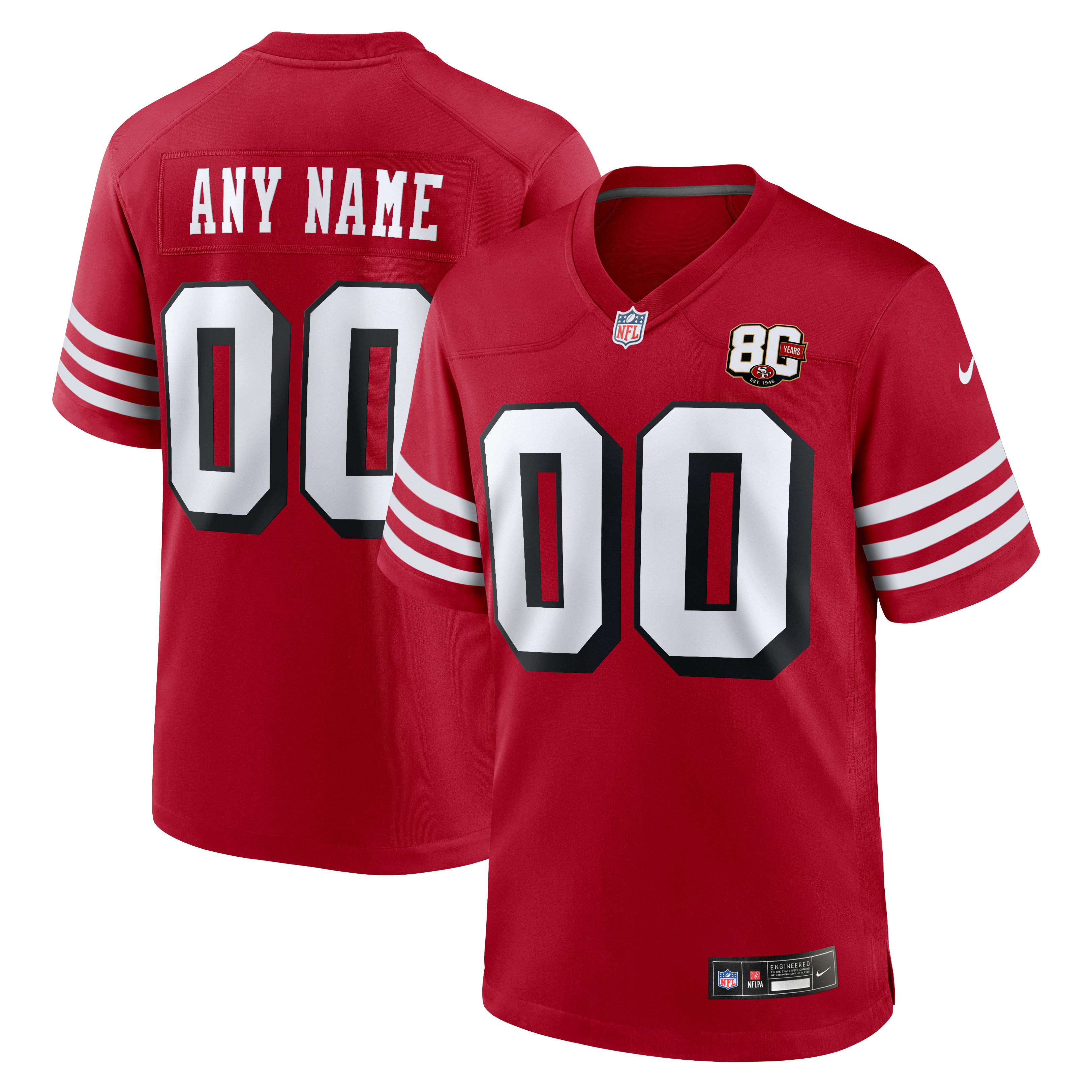 San Francisco 49ers Game Custom Player Jersey - Scarlet