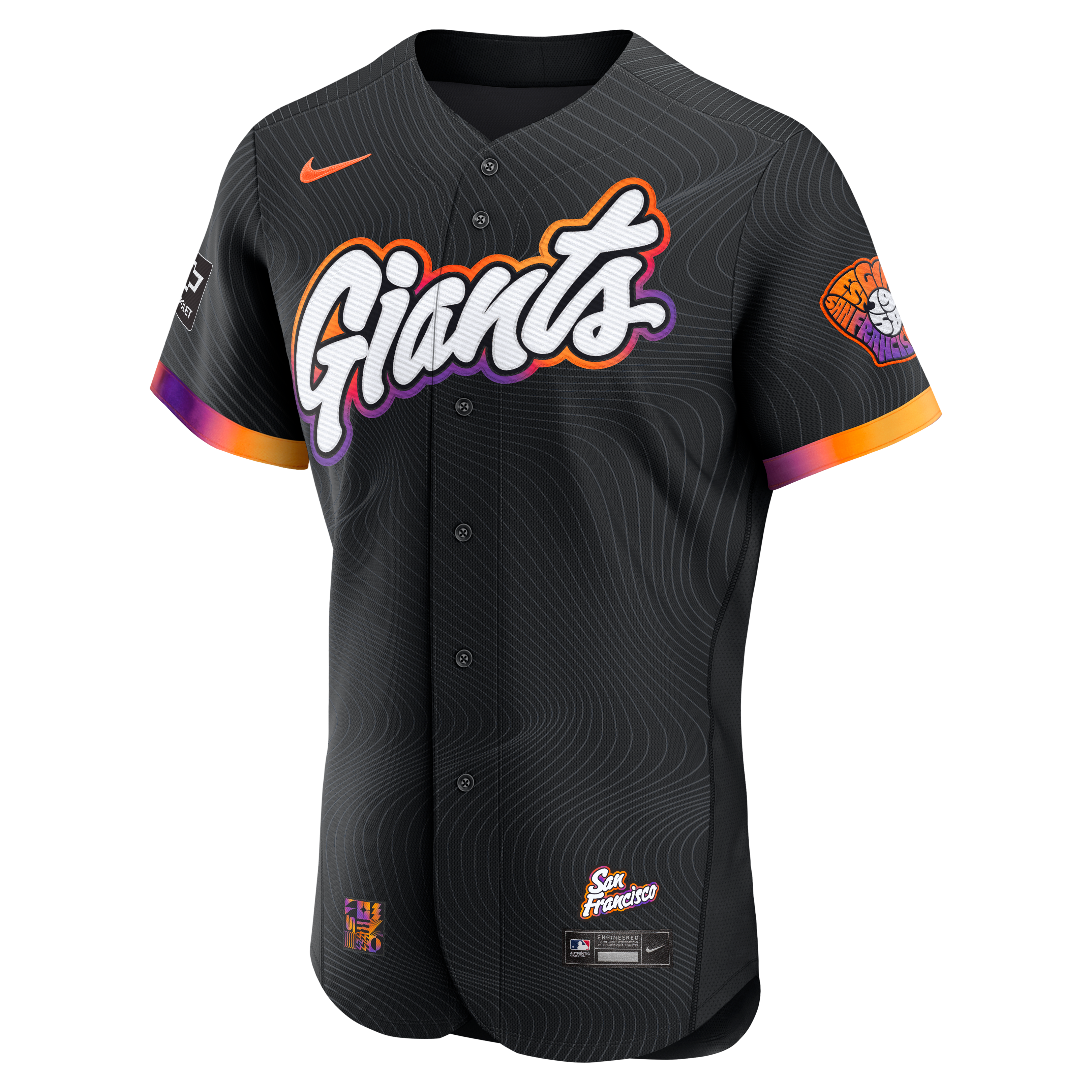 San Francisco Giants City Connect Sponsor Patch Jersey - Anthracite - Image 3