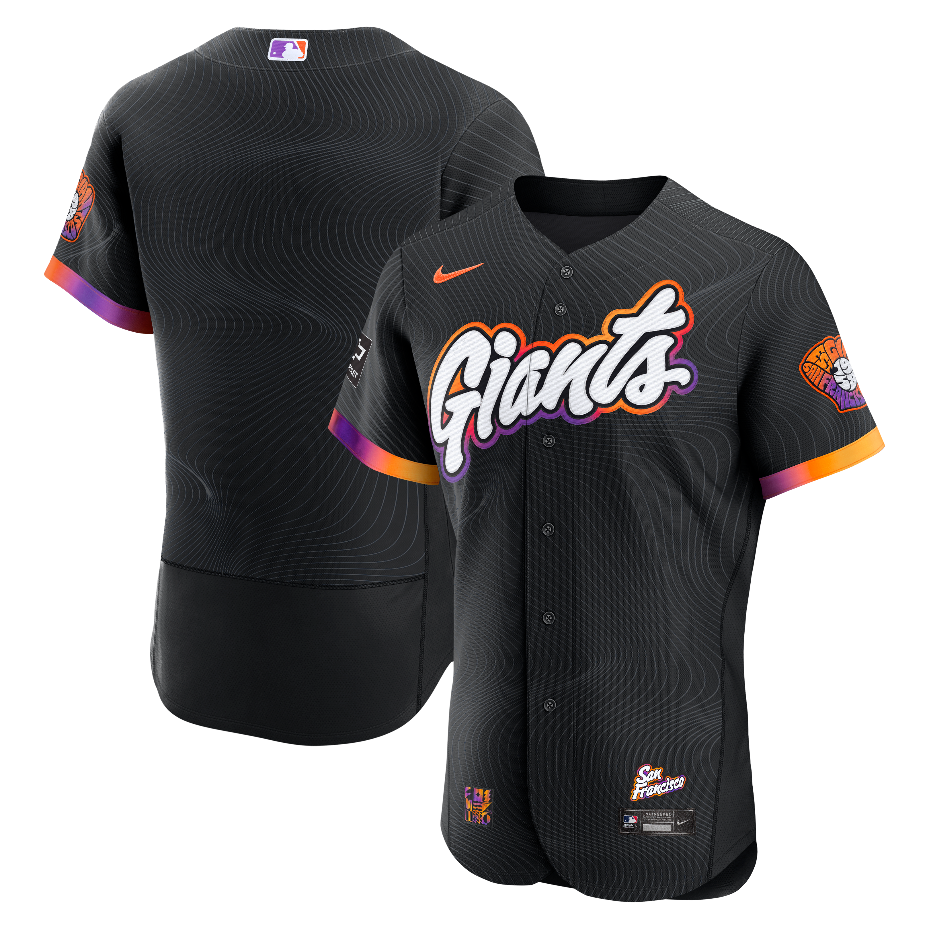 San Francisco Giants City Connect Sponsor Patch Jersey - Anthracite