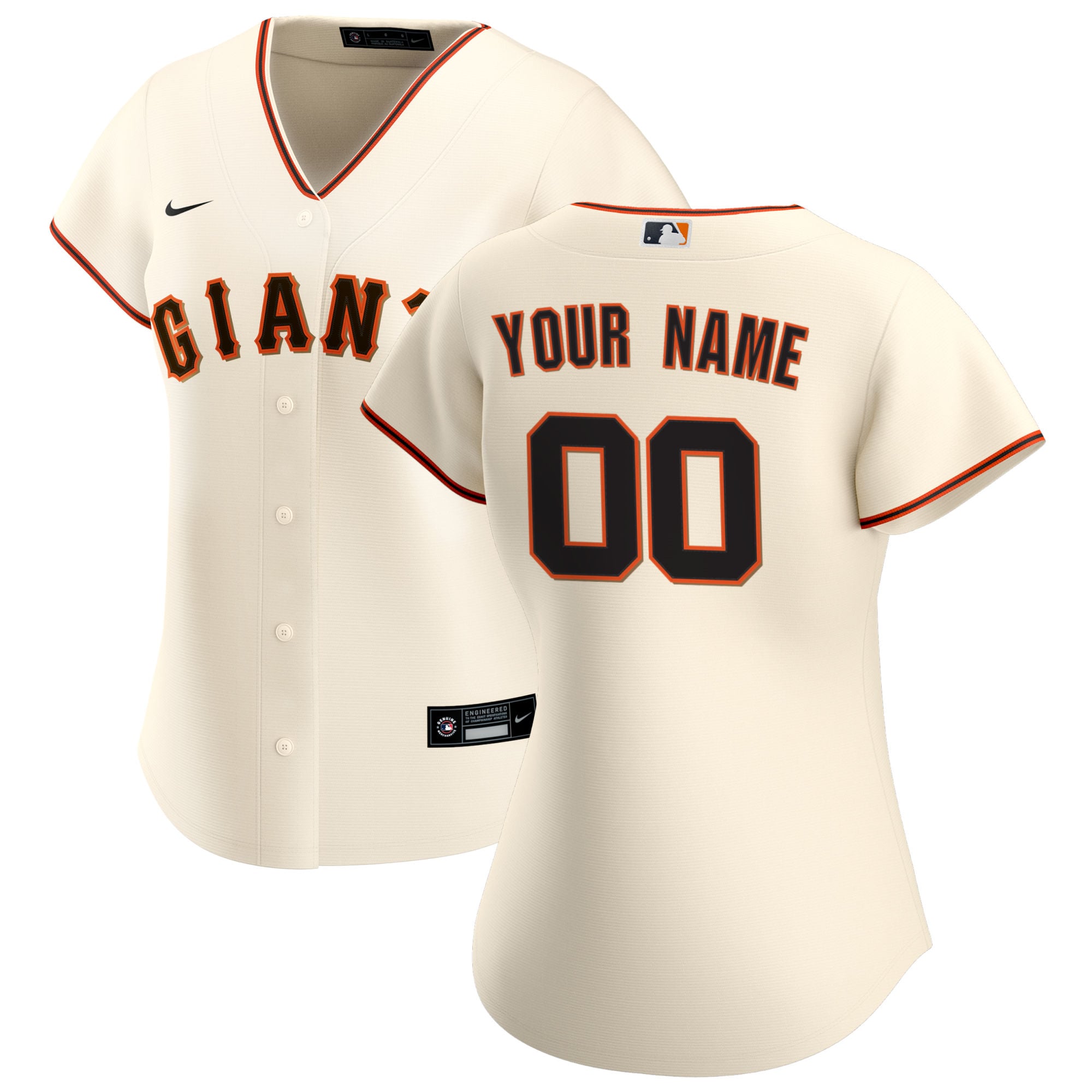 San Francisco Giants Women's Home Custom Jersey - Cream - Image 2