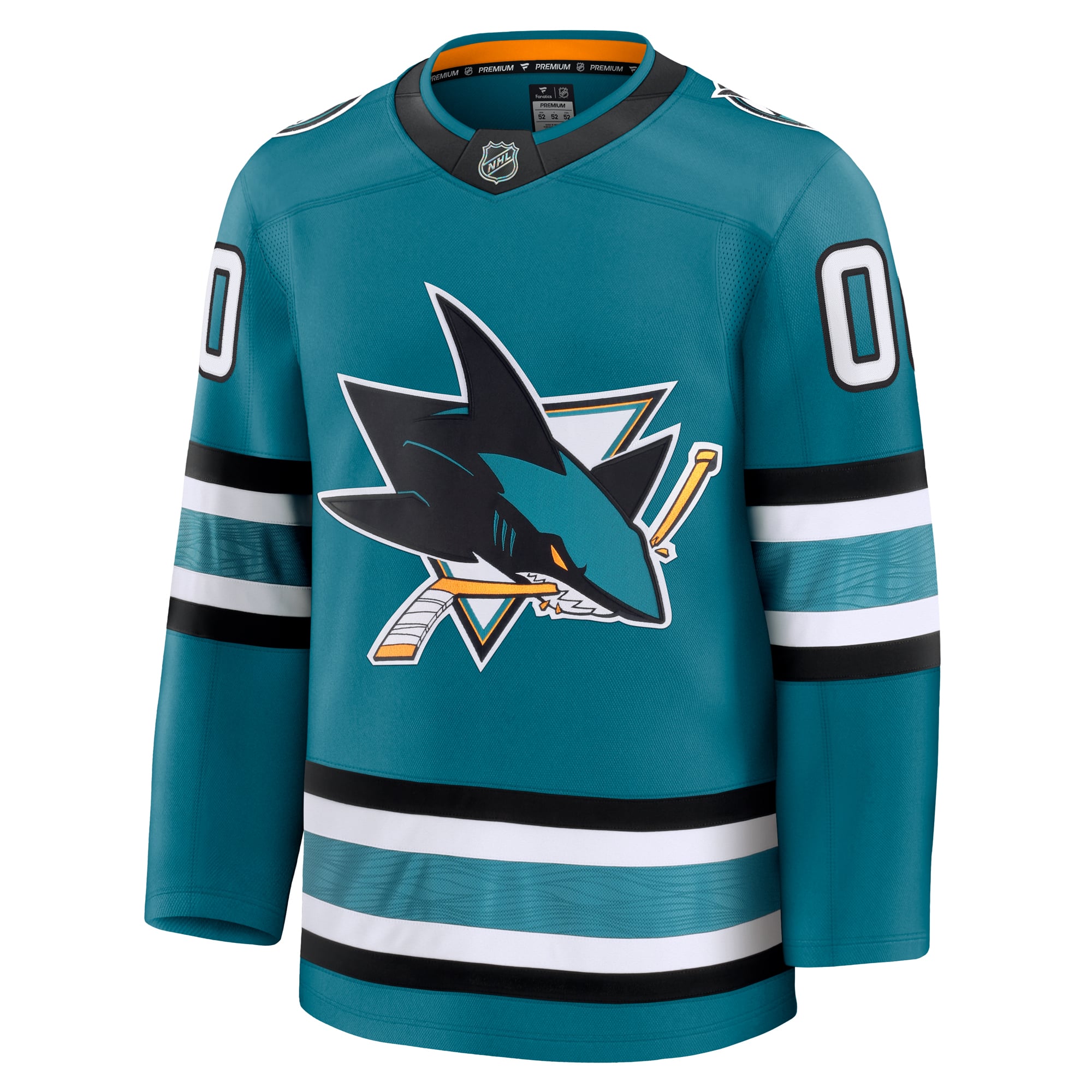 San Jose Sharks Alternate Premium Custom Jersey - Teal - Image 3