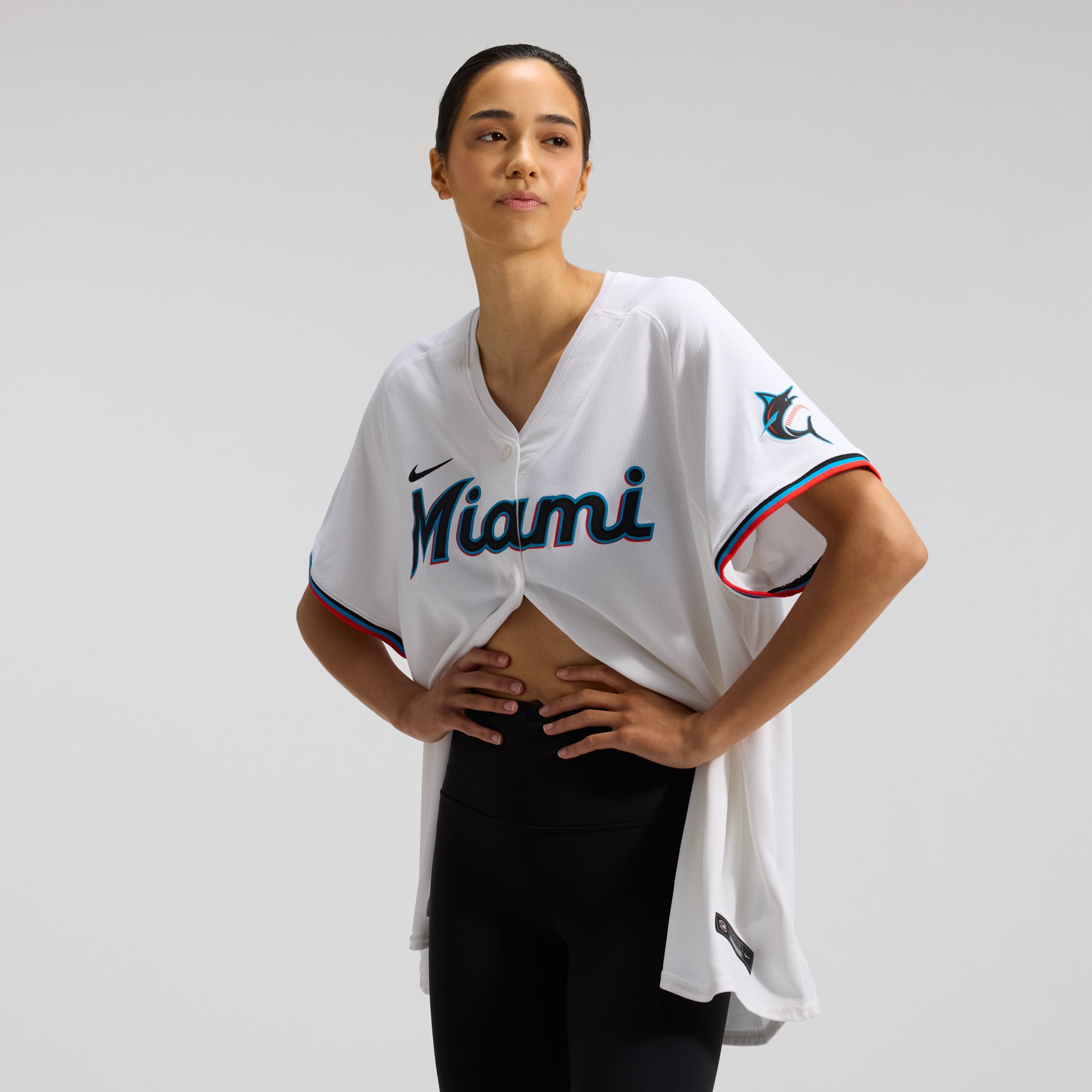 Sandy Alcantara Miami Marlins Women's Home Limited Player Jersey – White - Image 3
