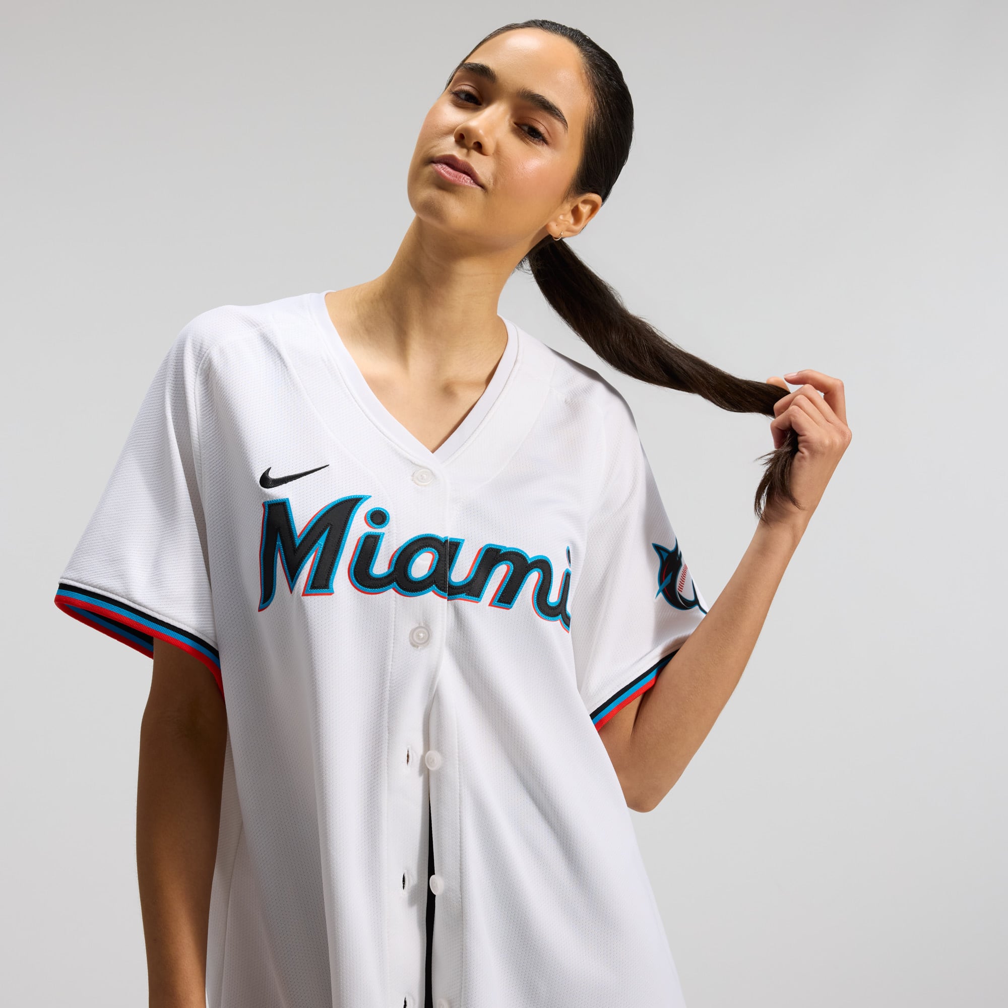 Sandy Alcantara Miami Marlins Women's Home Limited Player Jersey – White - Image 11