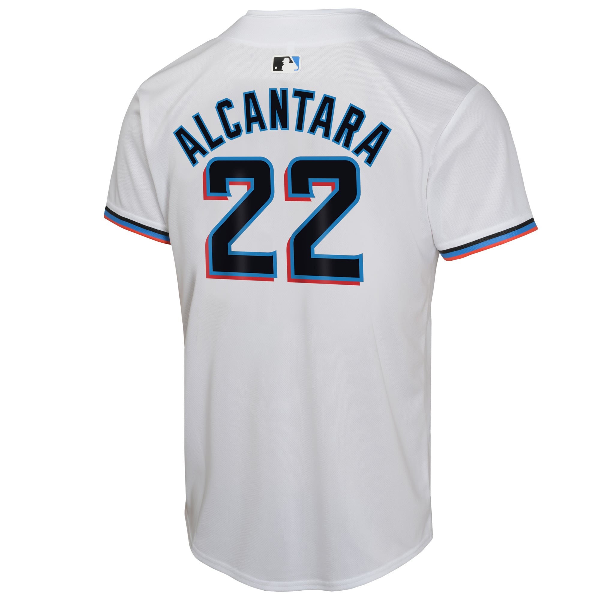 Sandy Alcantara Miami Marlins Youth Home Game Player Jersey - White - Image 4