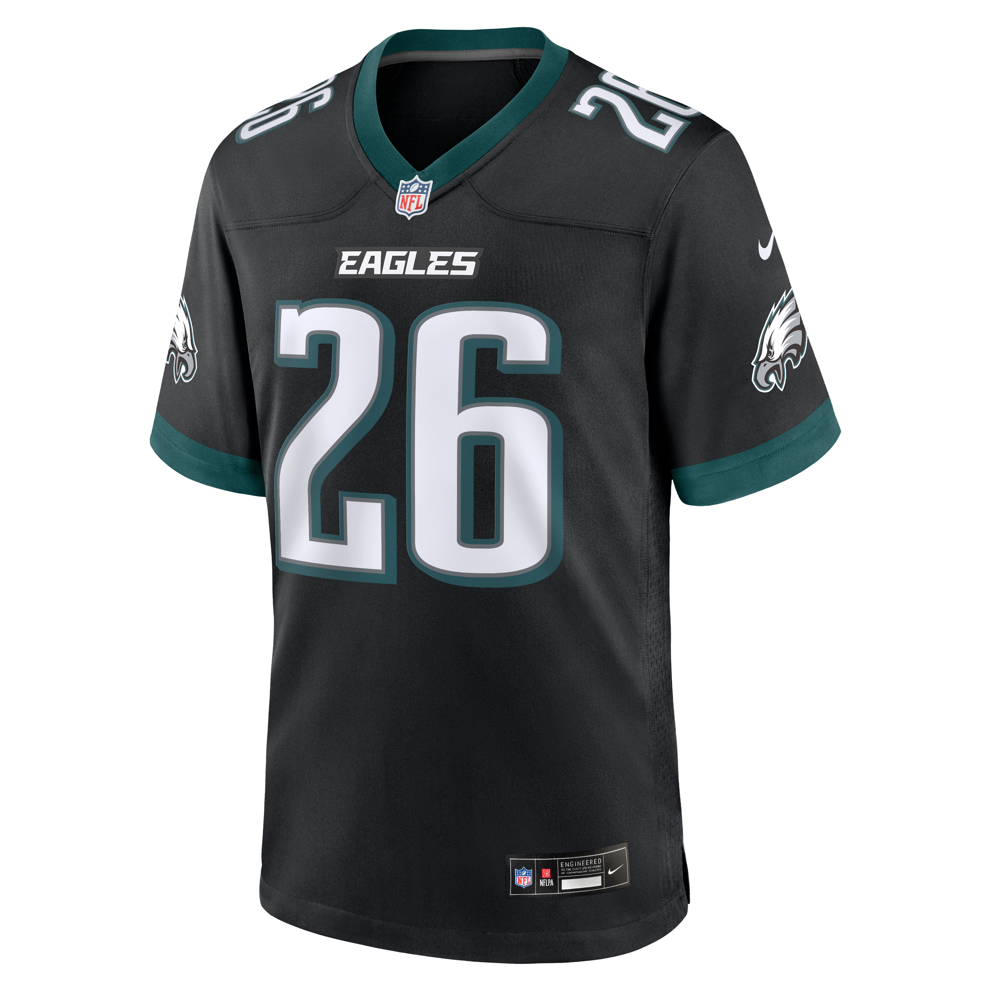 Saquon Barkley Philadelphia Eagles Alternate Game Jersey - Kelly Green - Black - Image 3