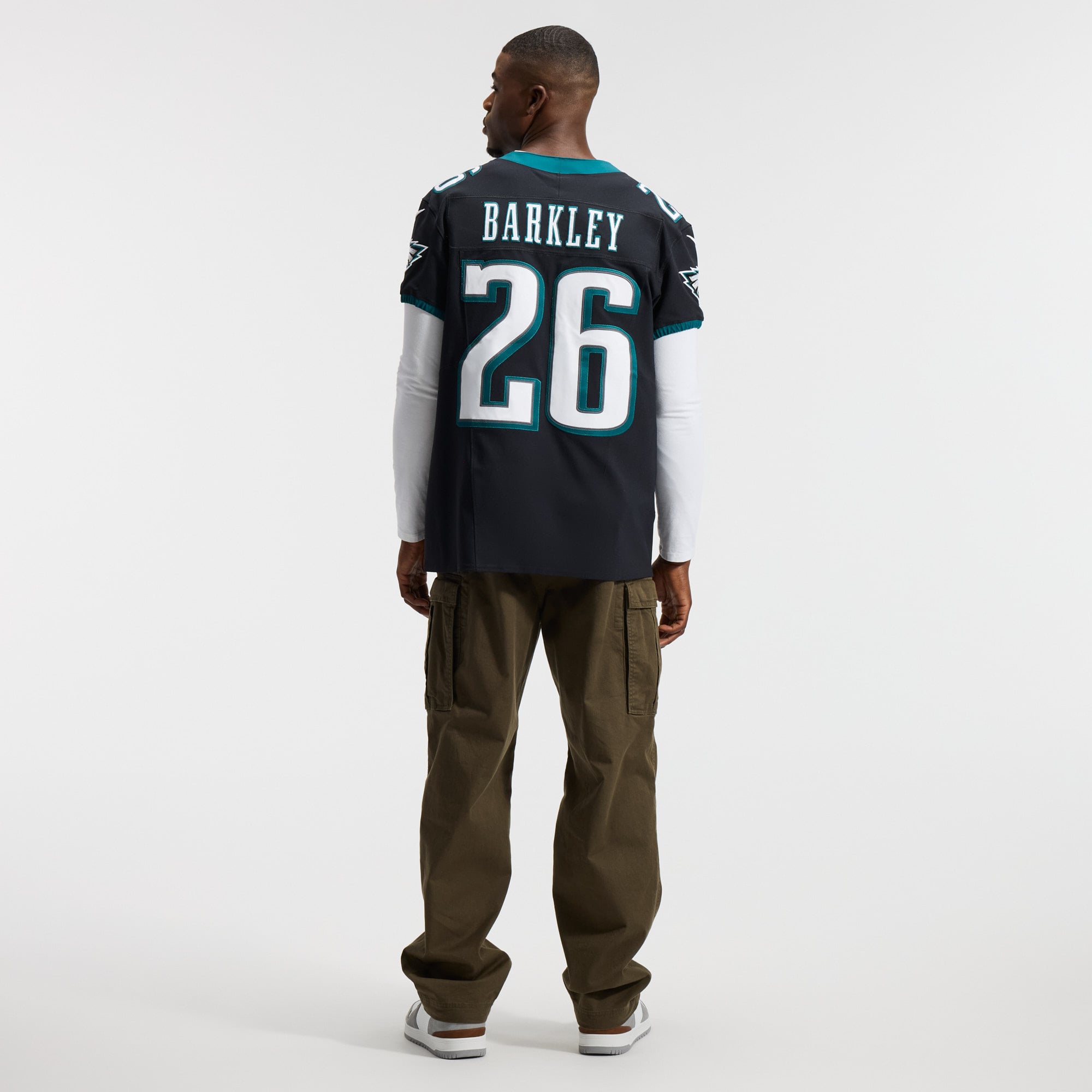 Saquon Barkley Philadelphia Eagles Alternate Vapor F.U.S.E. Elite Jersey - Black - Image 7