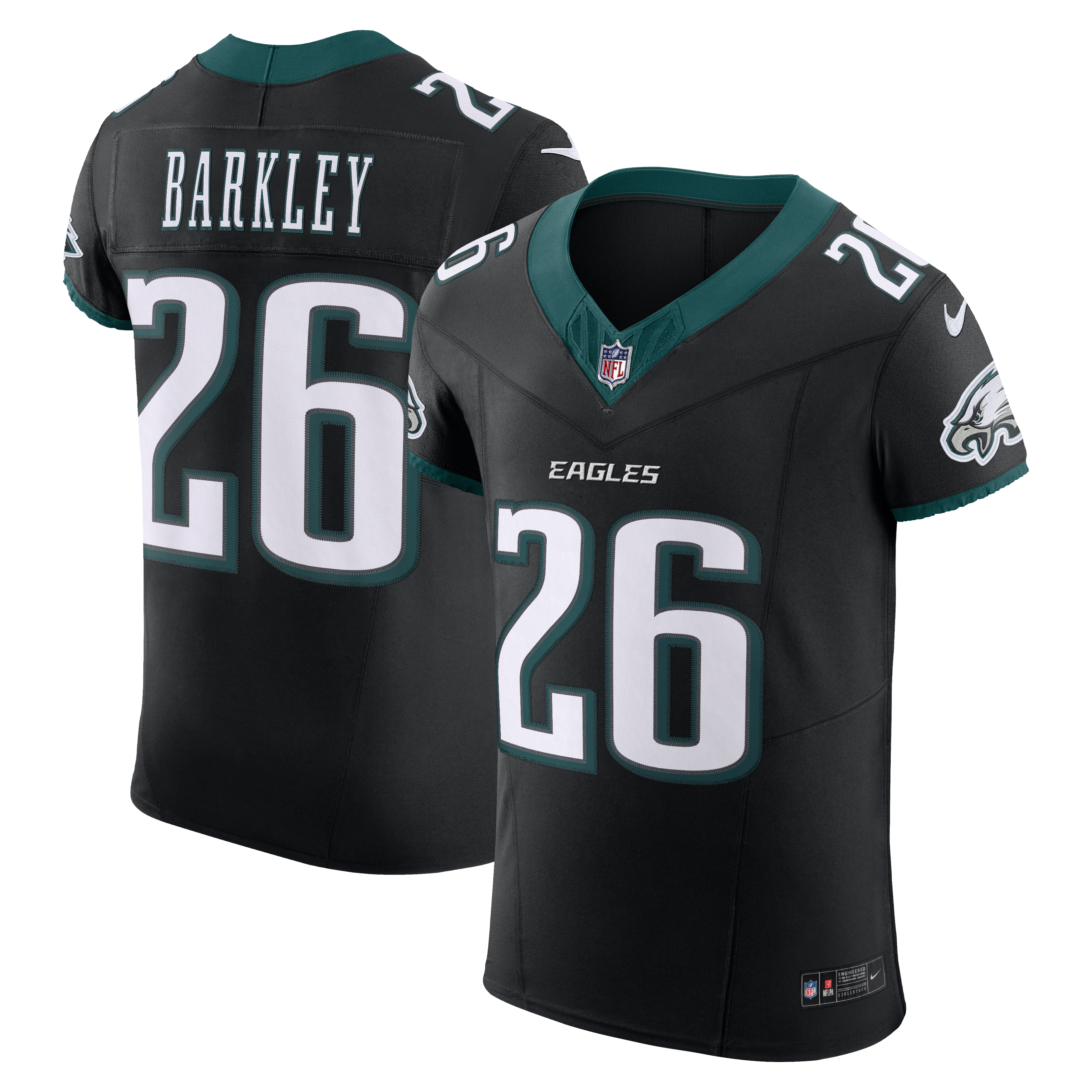 Saquon Barkley Philadelphia Eagles Alternate Vapor F.U.S.E. Elite Jersey - Black