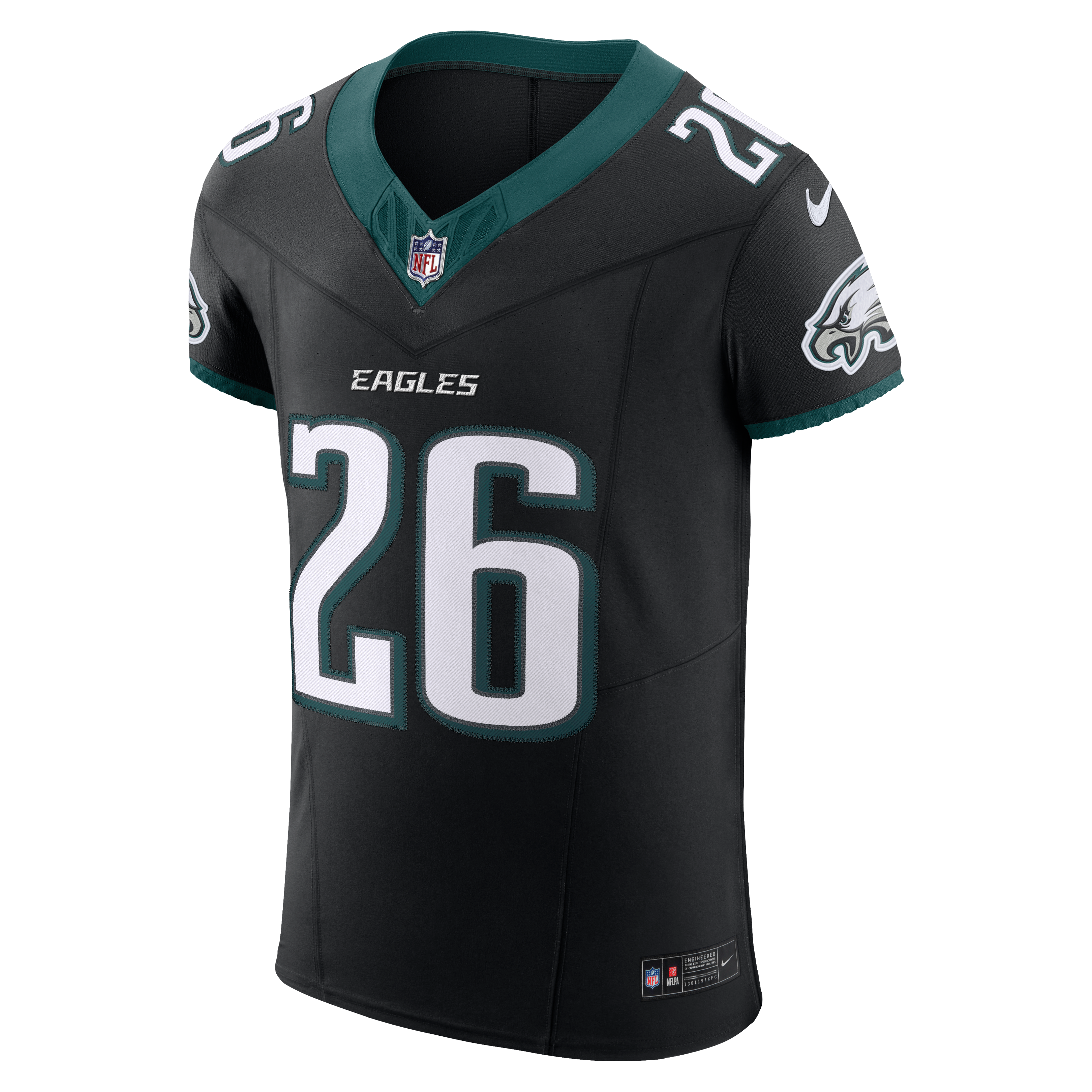 Saquon Barkley Philadelphia Eagles Alternate Vapor F.U.S.E. Elite Jersey - Black - Image 8