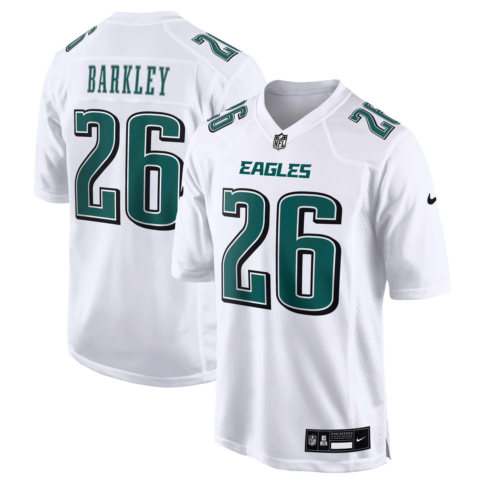 Saquon Barkley Philadelphia Eagles Fashion Game Jersey - Tundra White - Image 2