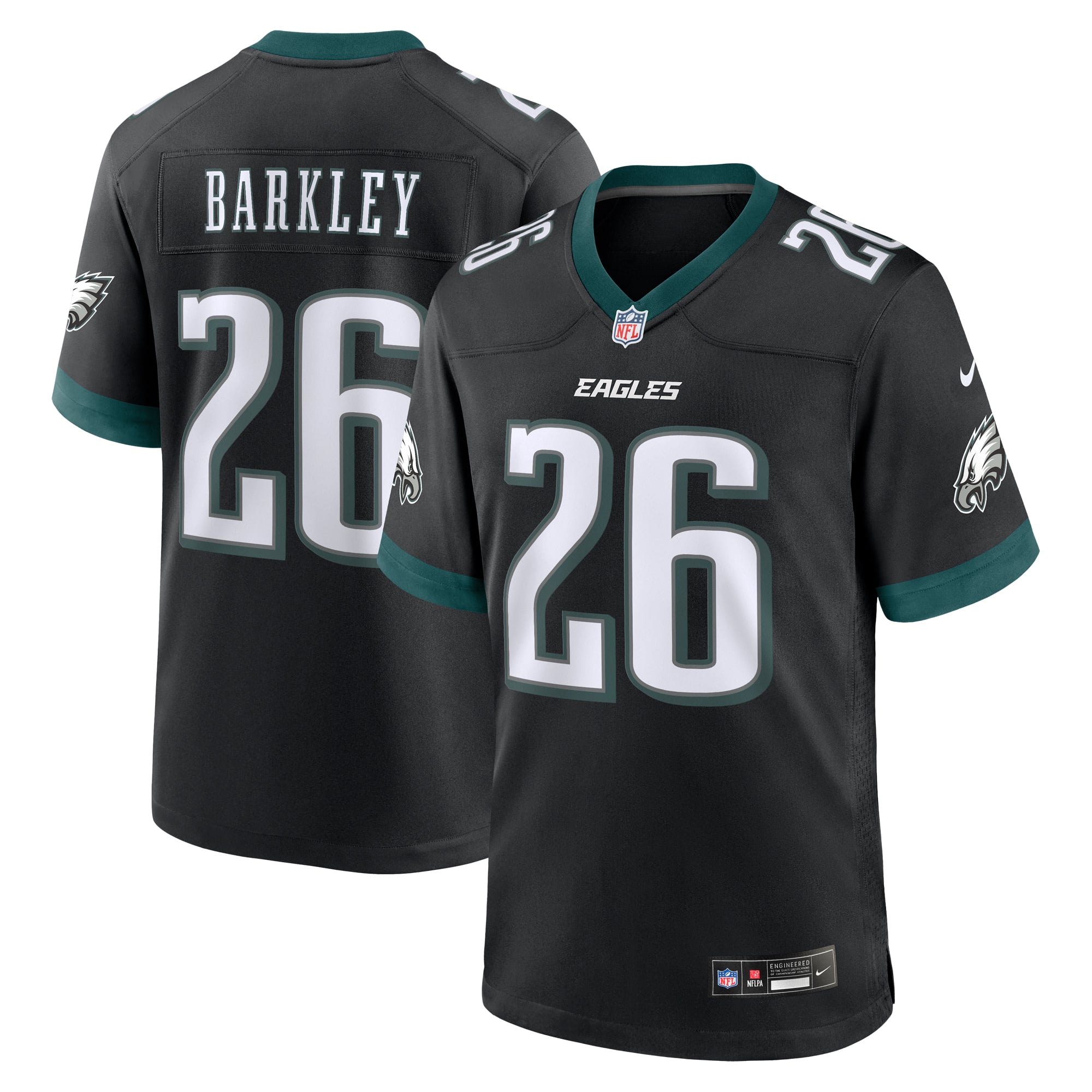 Saquon Barkley Philadelphia Eagles Game Player Jersey - Black