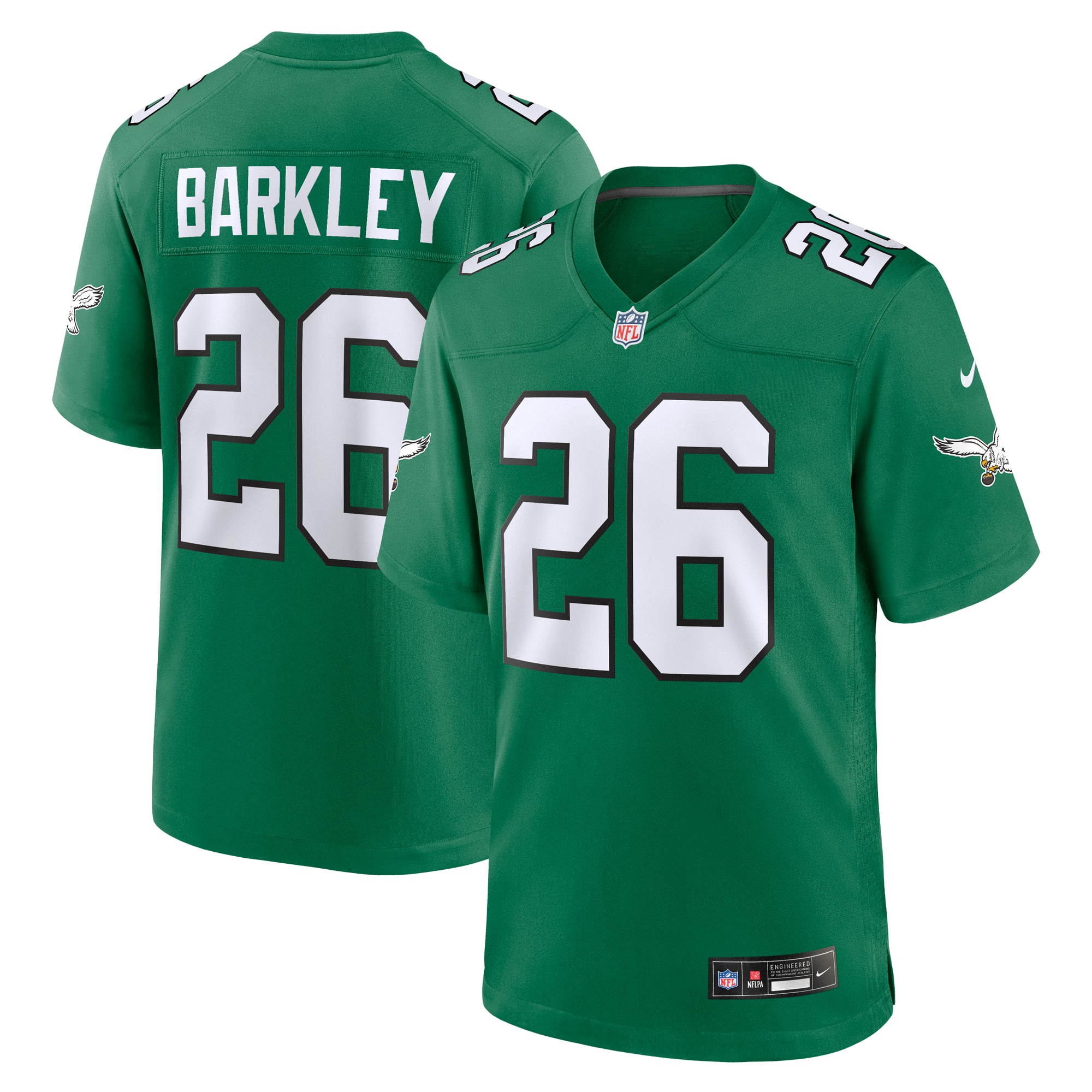 Saquon Barkley Philadelphia Eagles Team Game Jersey - Midnight Green - Kelly Green - Image 2