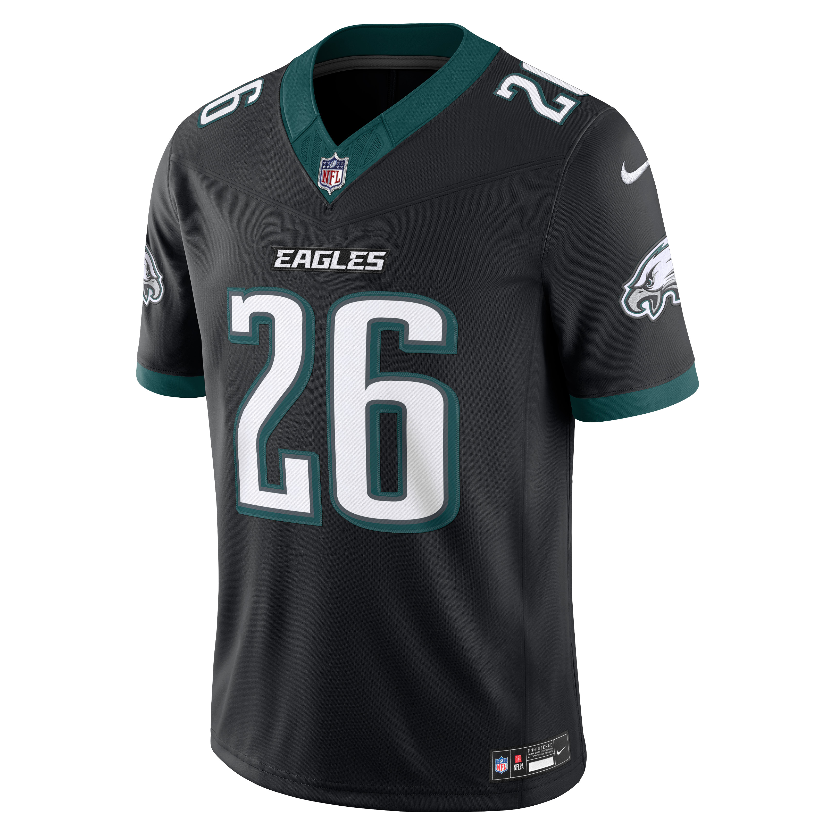 Saquon Barkley Philadelphia Eagles Team Vapor F.U.S.E. Stitched Limited Jersey - Black - Image 3