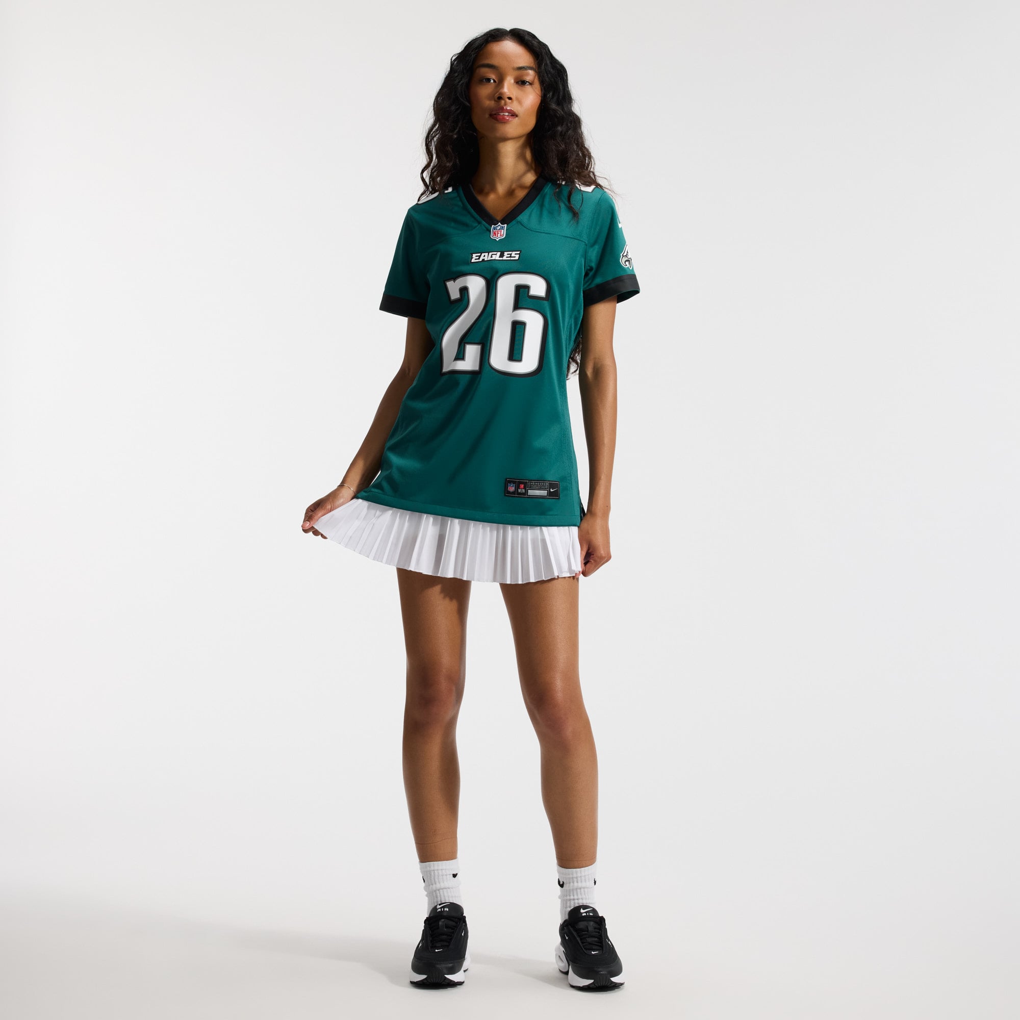 Saquon Barkley Philadelphia Eagles Women's Alternate Game Jersey - Black - Midnight Green - Image 5