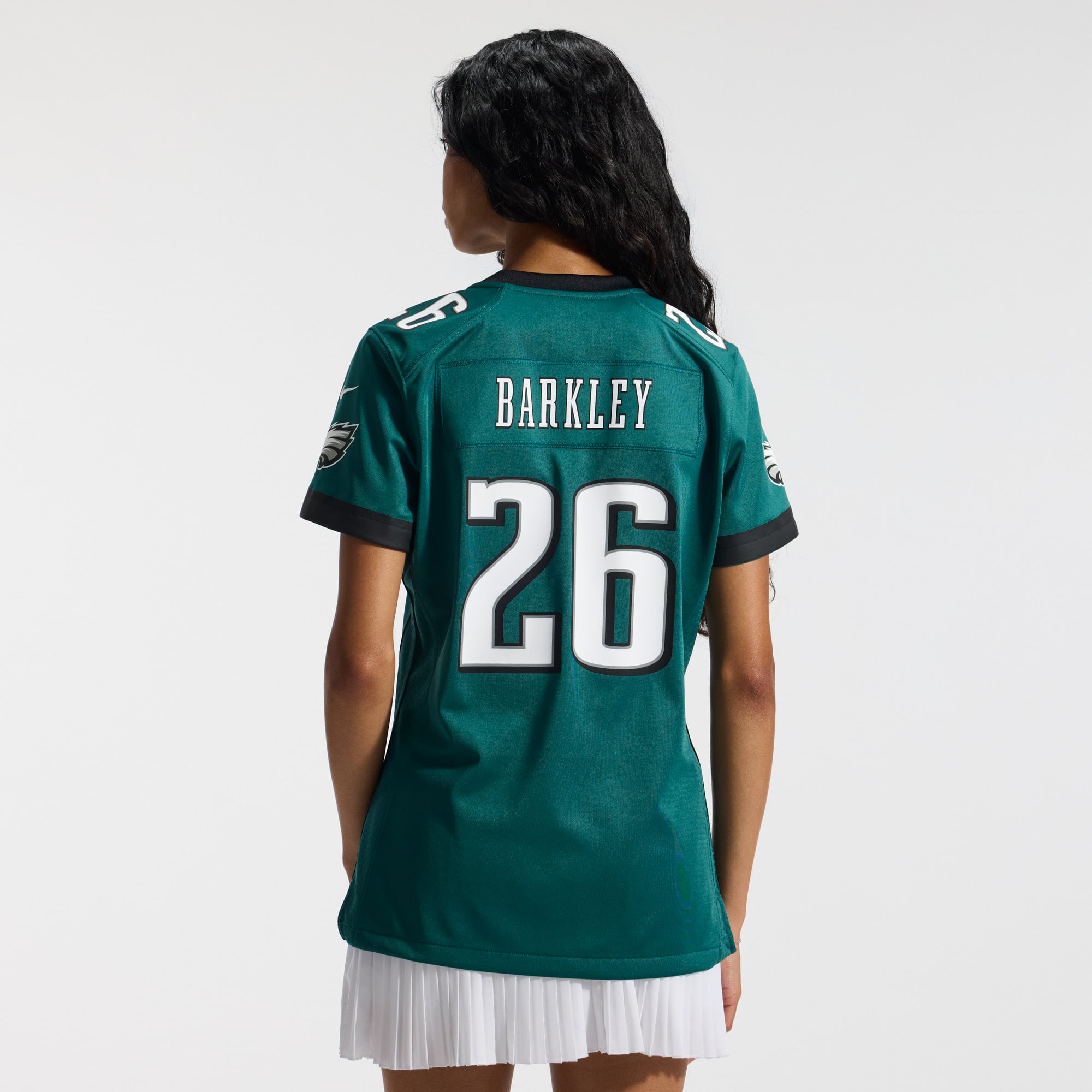 Saquon Barkley Philadelphia Eagles Women's Alternate Game Jersey - Black - Midnight Green - Image 4