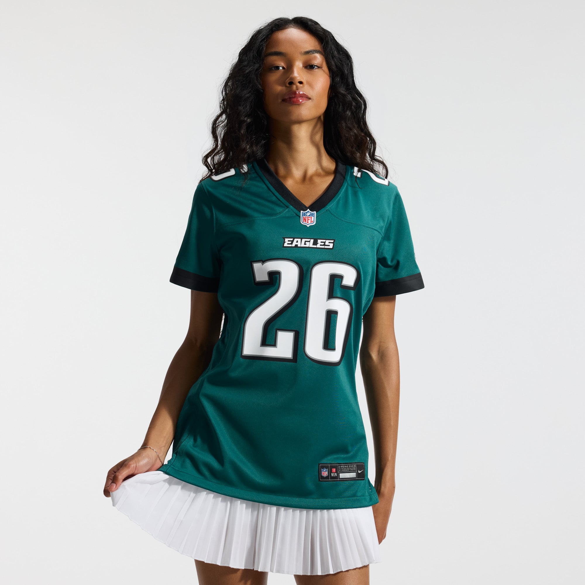 Saquon Barkley Philadelphia Eagles Women's Alternate Game Jersey - Black - Midnight Green - Image 3