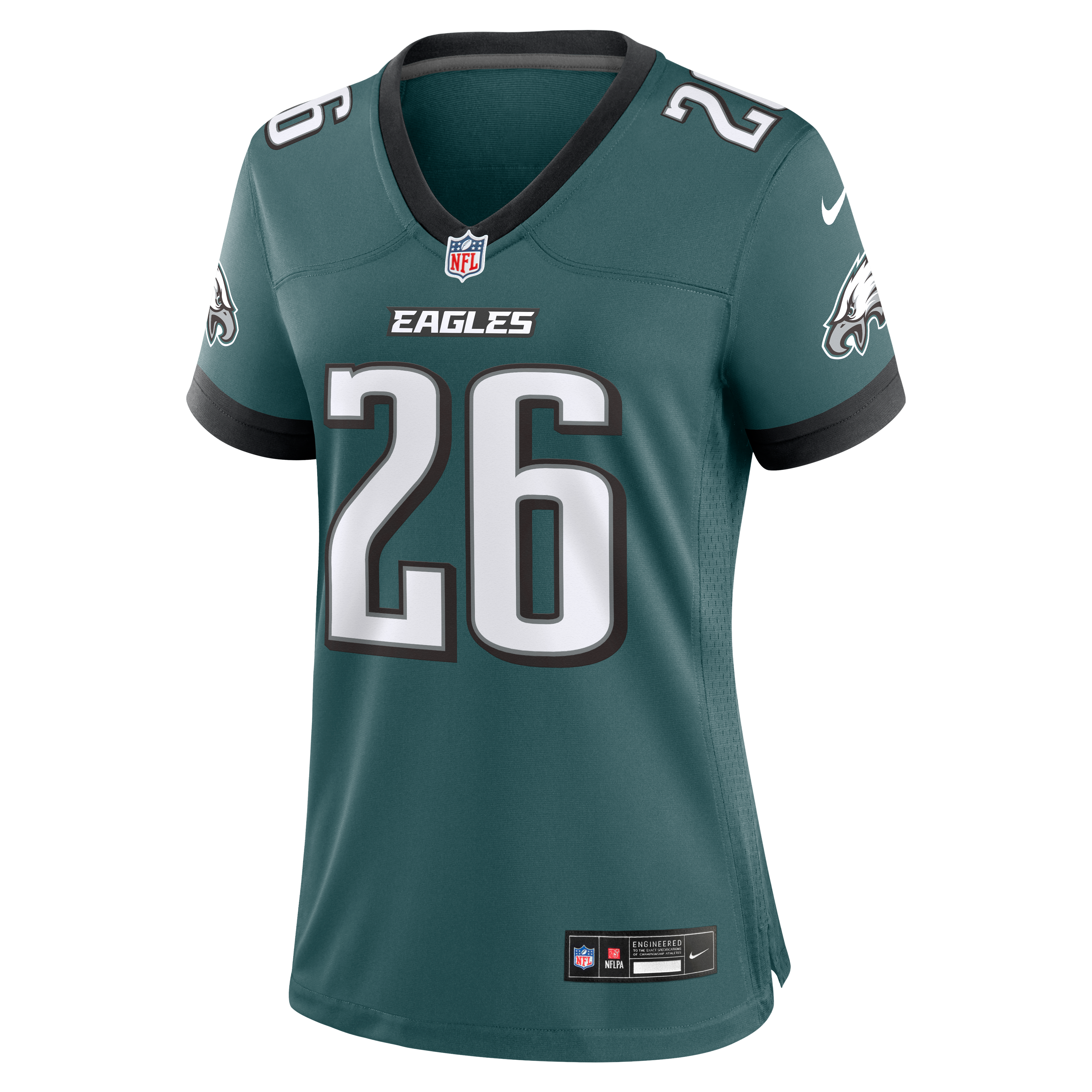 Saquon Barkley Philadelphia Eagles Women's Alternate Game Jersey - Black - Midnight Green - Image 7