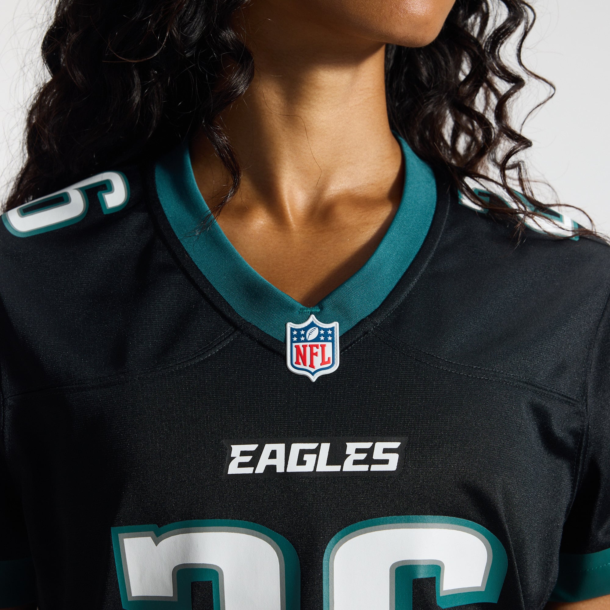 Saquon Barkley Philadelphia Eagles Women's Game Jersey - White - Black - Image 11