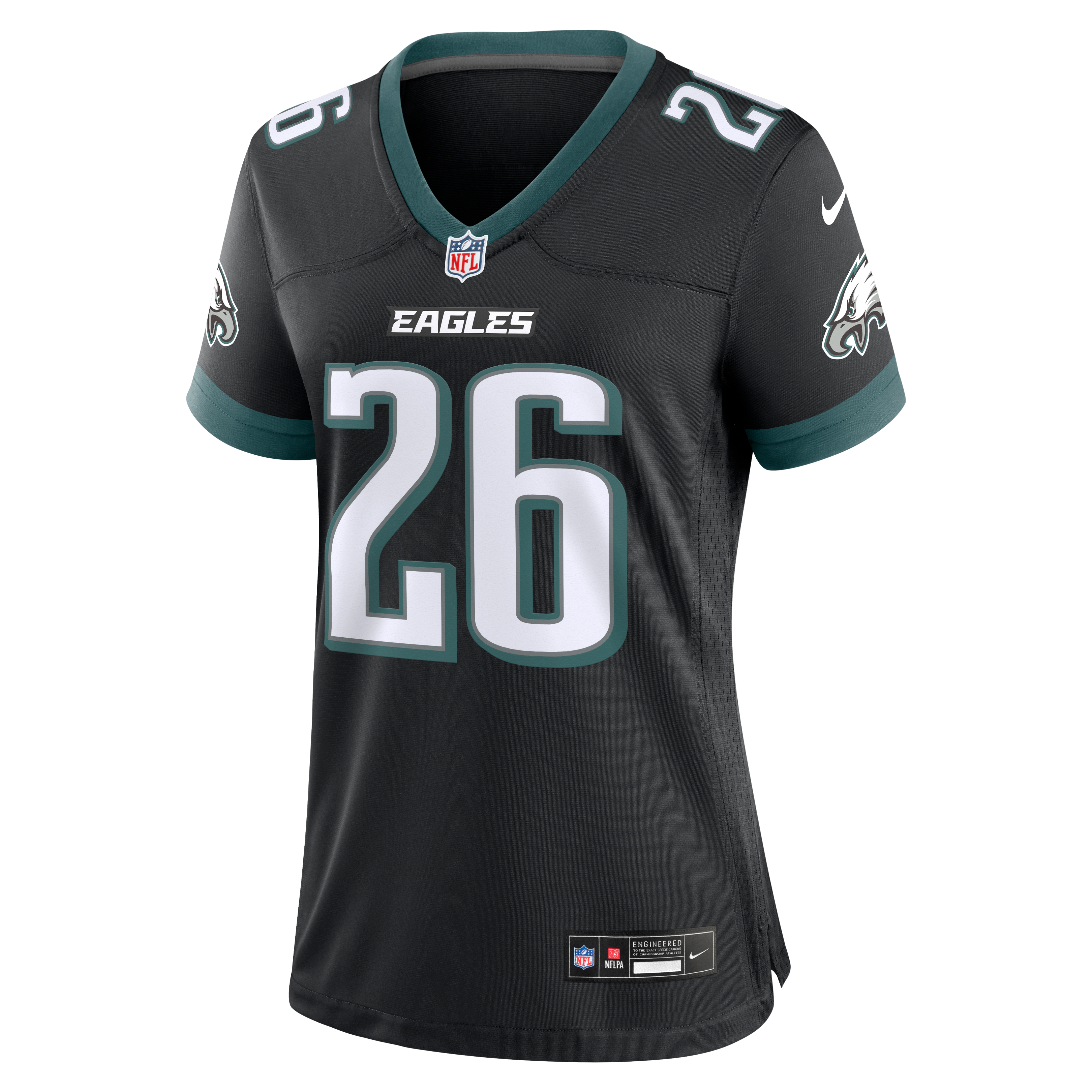 Saquon Barkley Philadelphia Eagles Women's Game Jersey - White - Black - Image 8