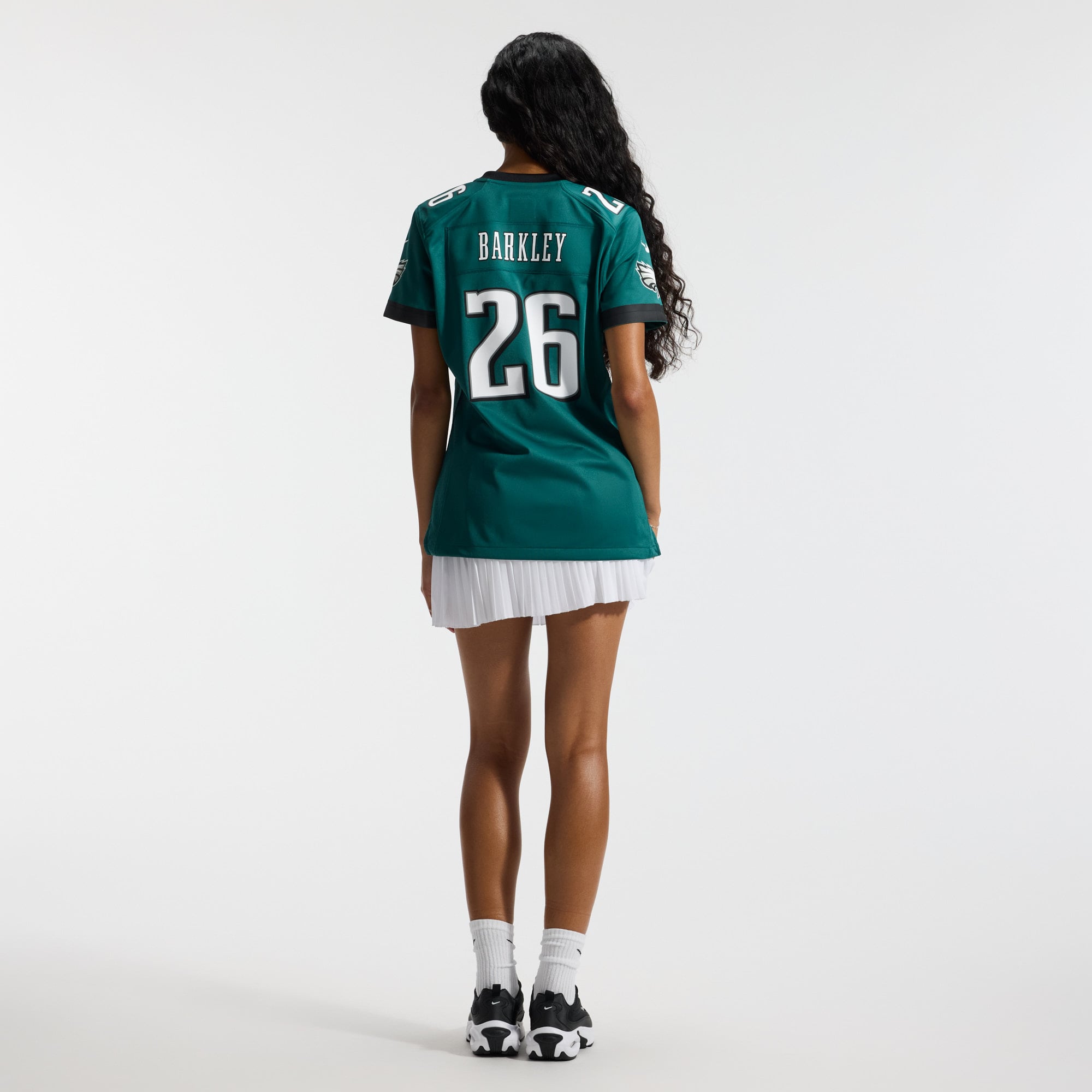 Saquon Barkley Philadelphia Eagles Women's Game Jersey - White - Midnight Green - Image 6