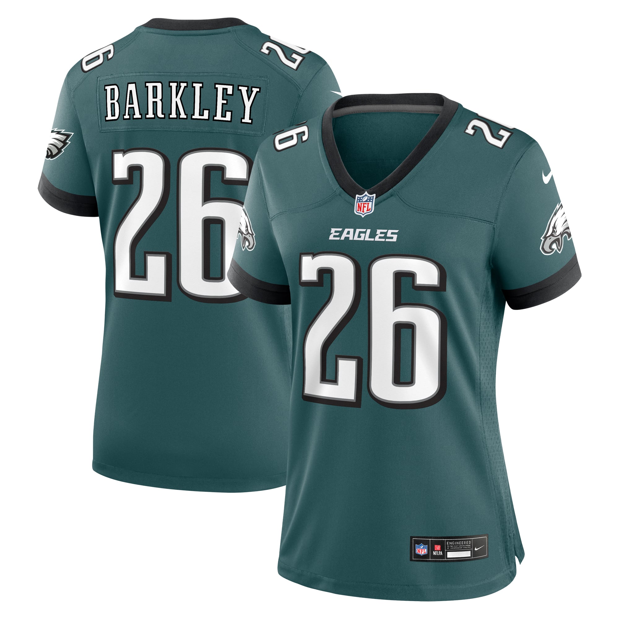 Saquon Barkley Philadelphia Eagles Women's Game Player Jersey - Midnight Green - Image 2