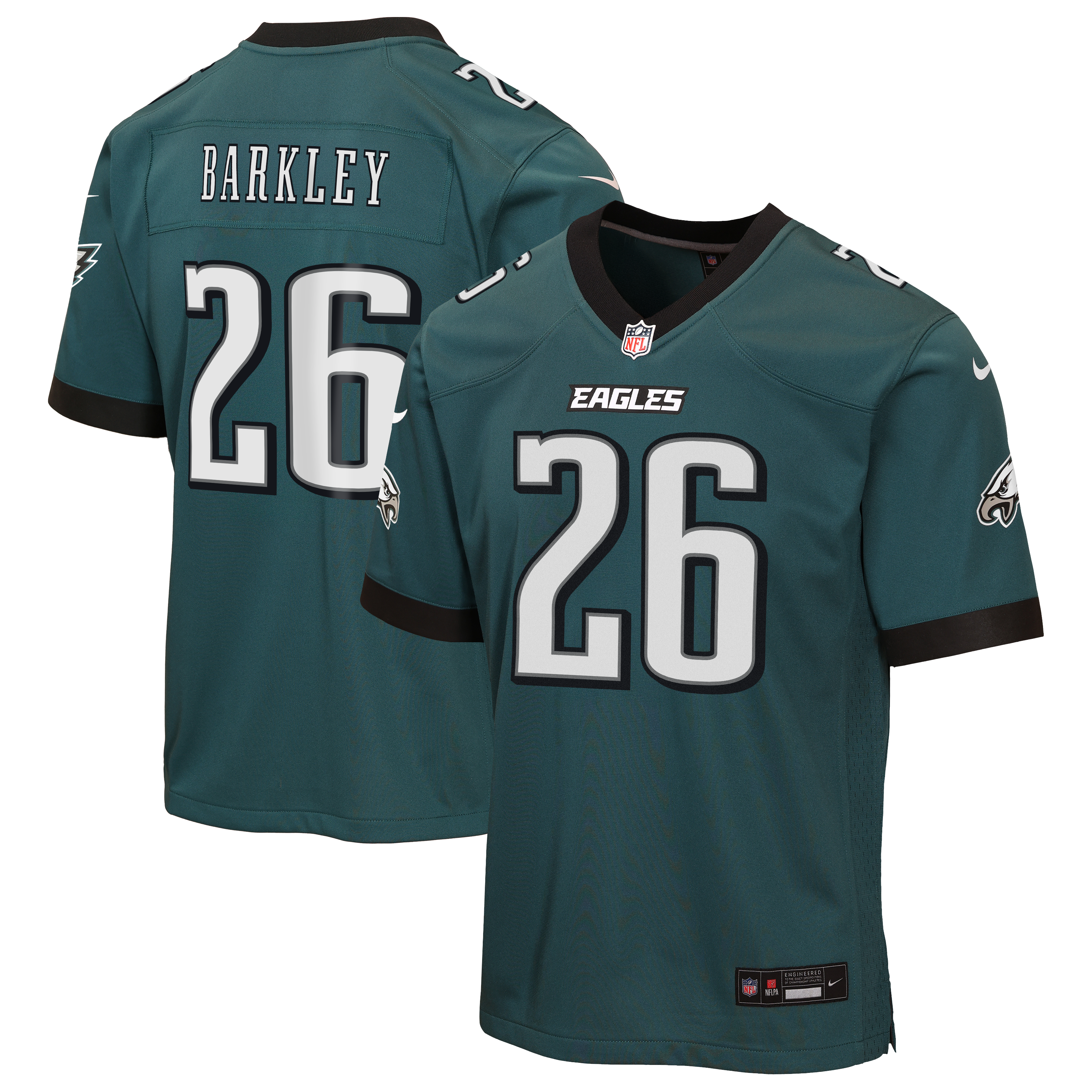 Saquon Barkley Philadelphia Eagles Youth Alternate Game Jersey - Midnight Green - Image 2