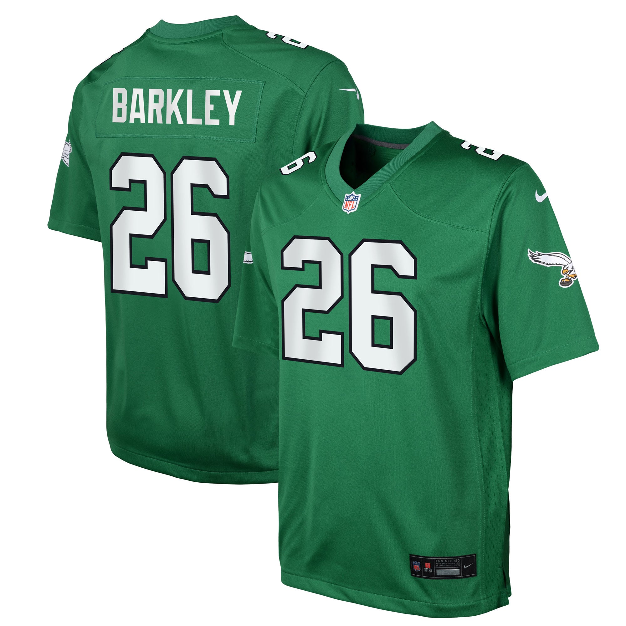 Saquon Barkley Philadelphia Eagles Youth Game Jersey - Kelly Green - Image 2