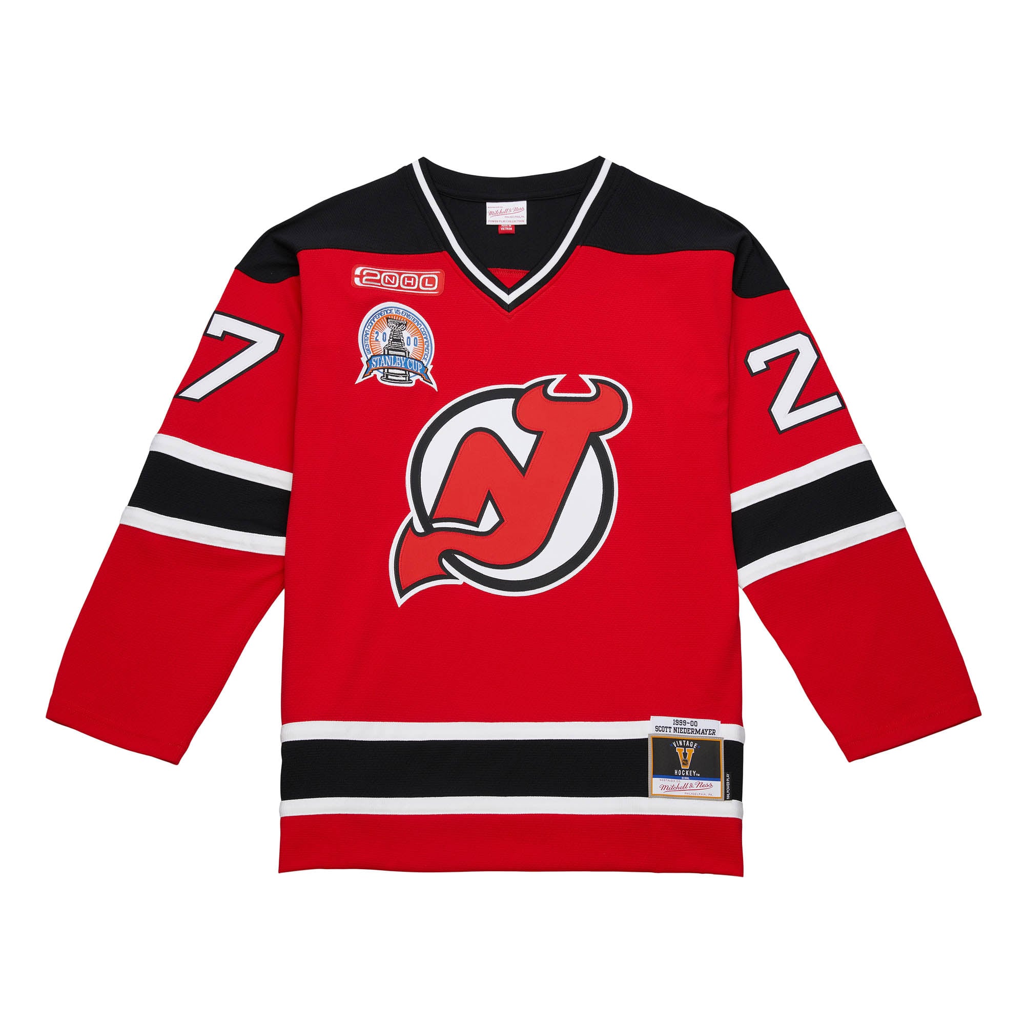 Scott Niedermayer New Jersey Devils Big & Tall 1999/00 Blue Line 2.0 Jersey - Red - Image 3