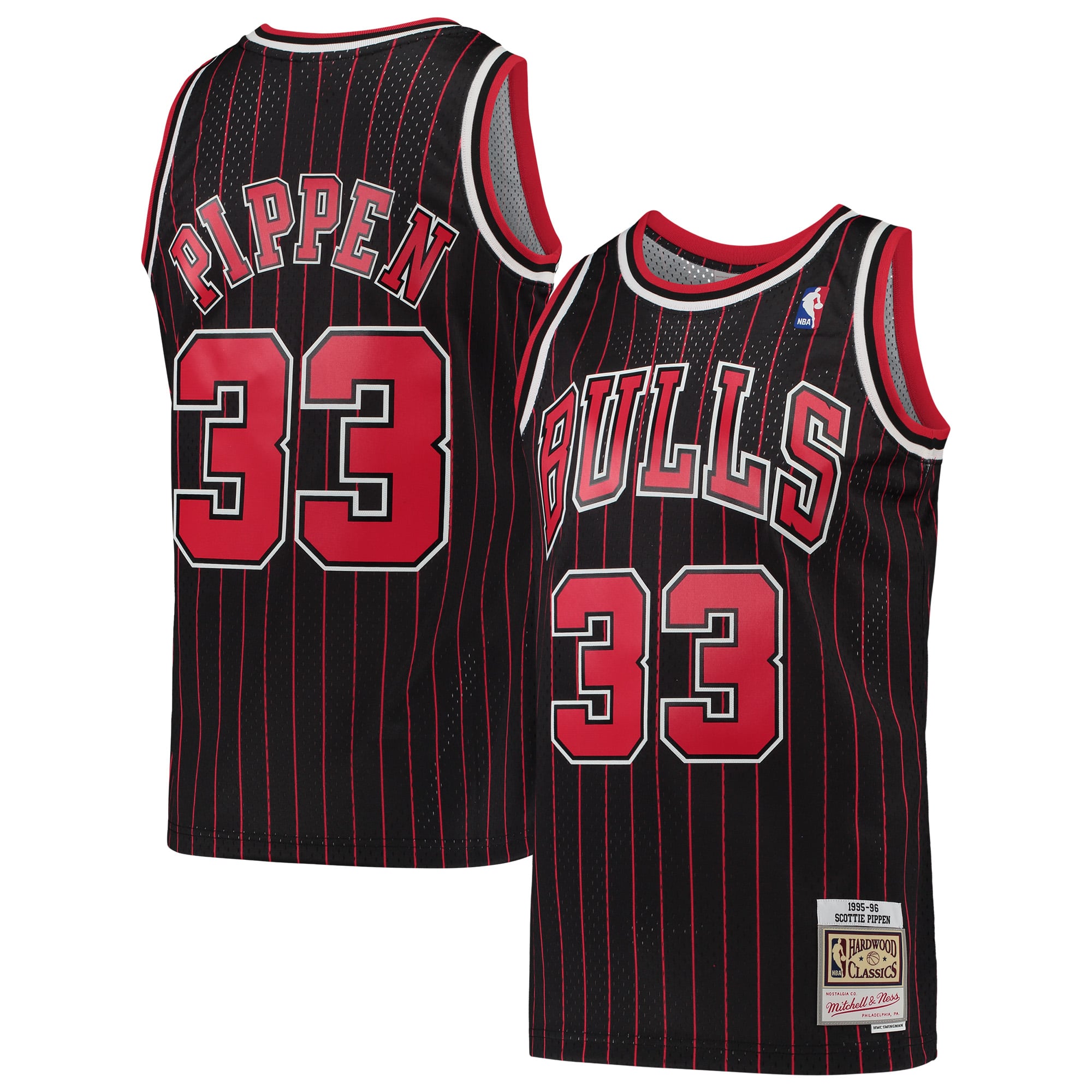 Scottie Pippen Chicago Bulls Hardwood Classics Swingman Jersey - Black - Image 2