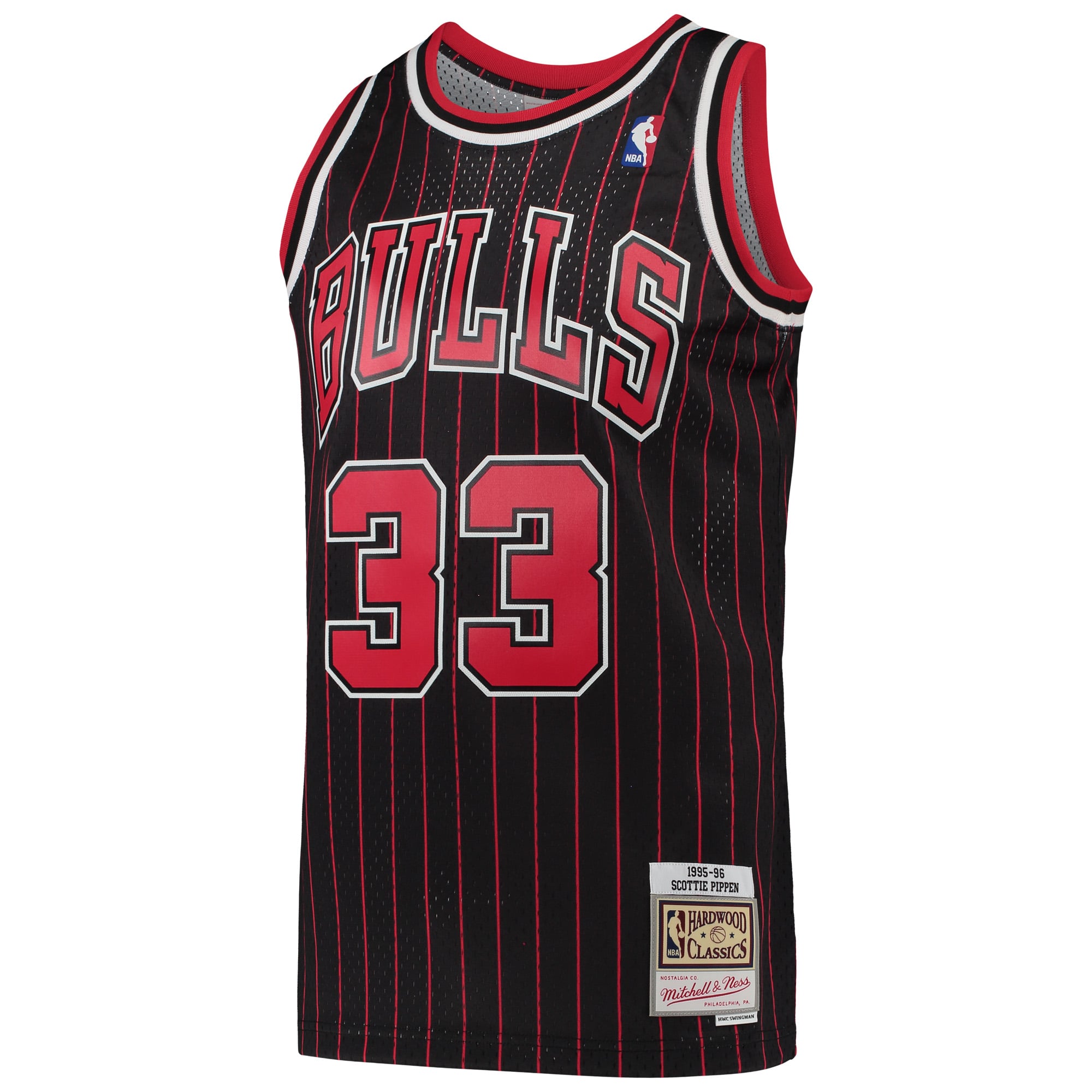 Scottie Pippen Chicago Bulls Hardwood Classics Swingman Jersey - Black - Image 3