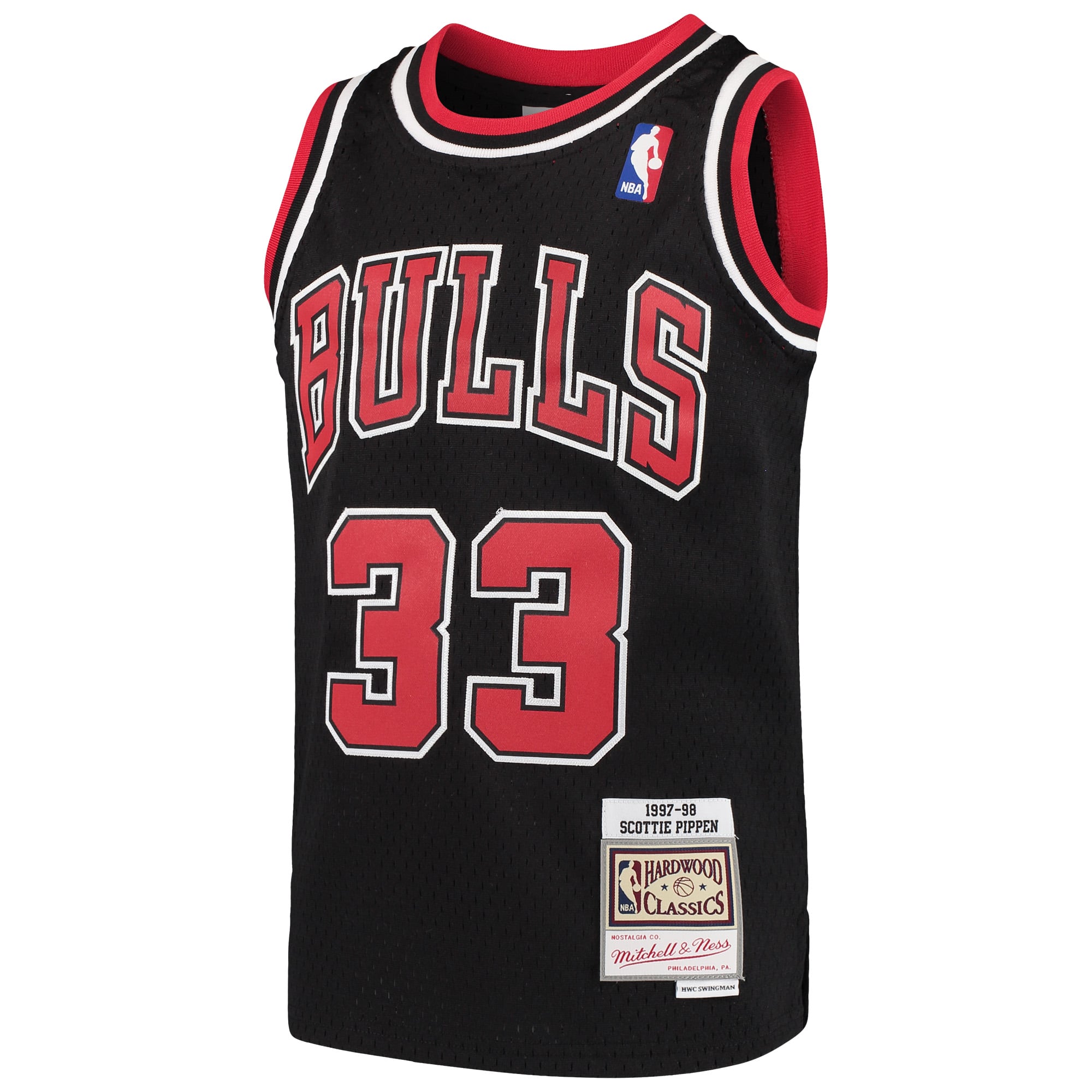 Scottie Pippen Chicago Bulls Youth 1997-98 Hardwood Classics Swingman Jersey - Black - Image 3