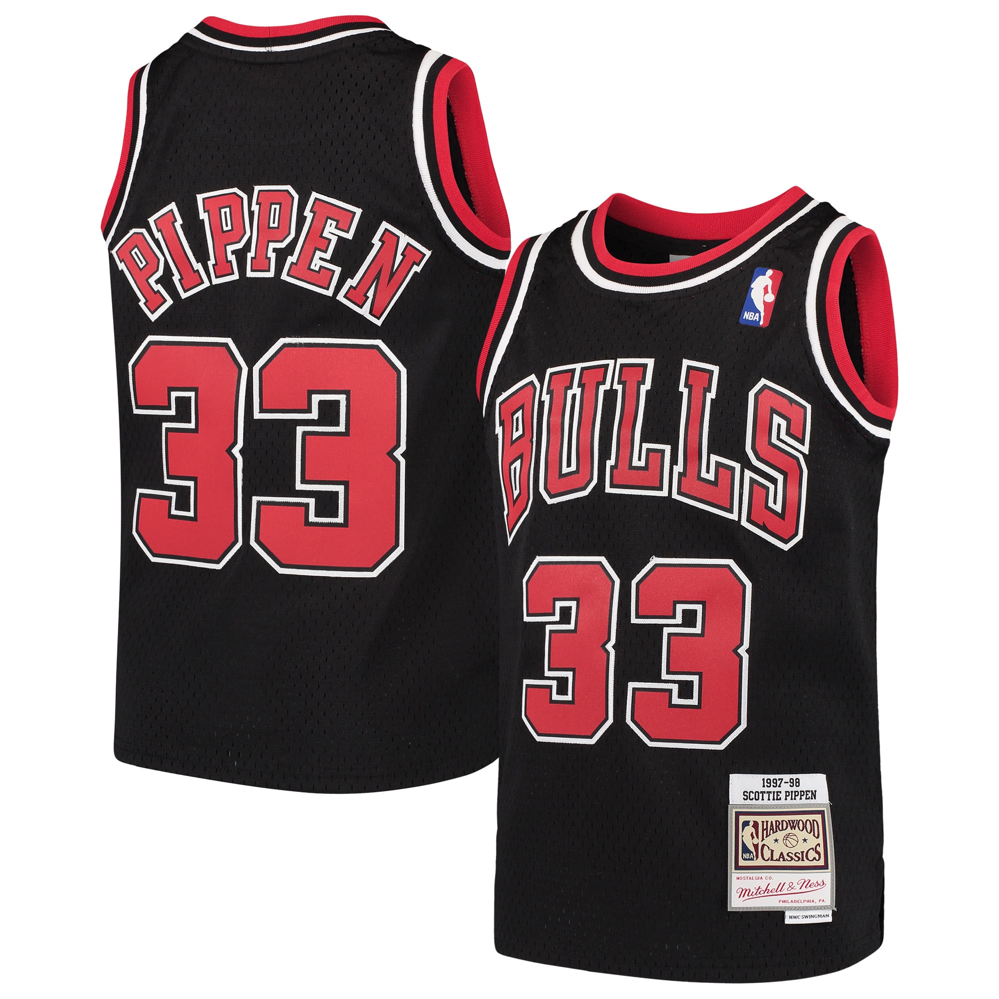 Scottie Pippen Chicago Bulls Youth 1997-98 Hardwood Classics Swingman Jersey - Black