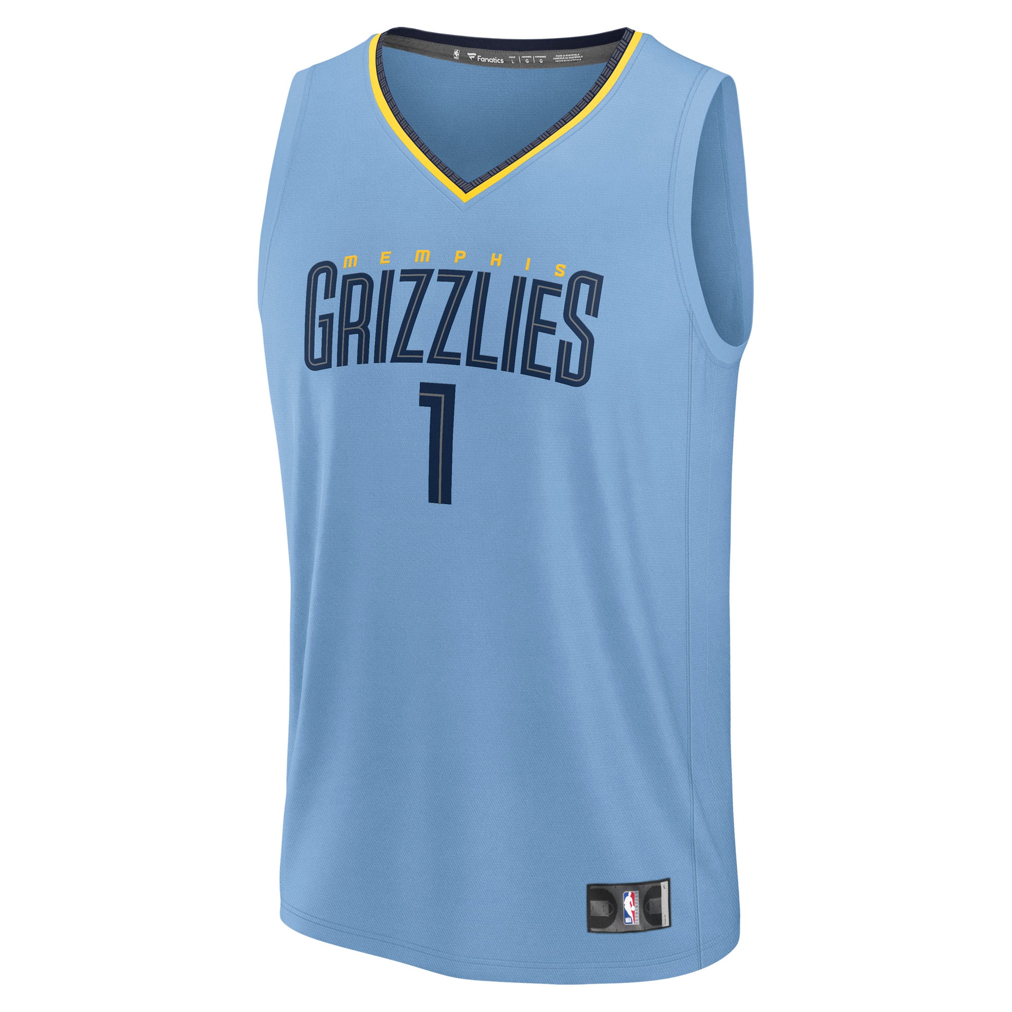 Scotty Pippen Jr. Memphis Grizzlies Fast Break Player Jersey - Statement Edition - Light Blue - Image 3