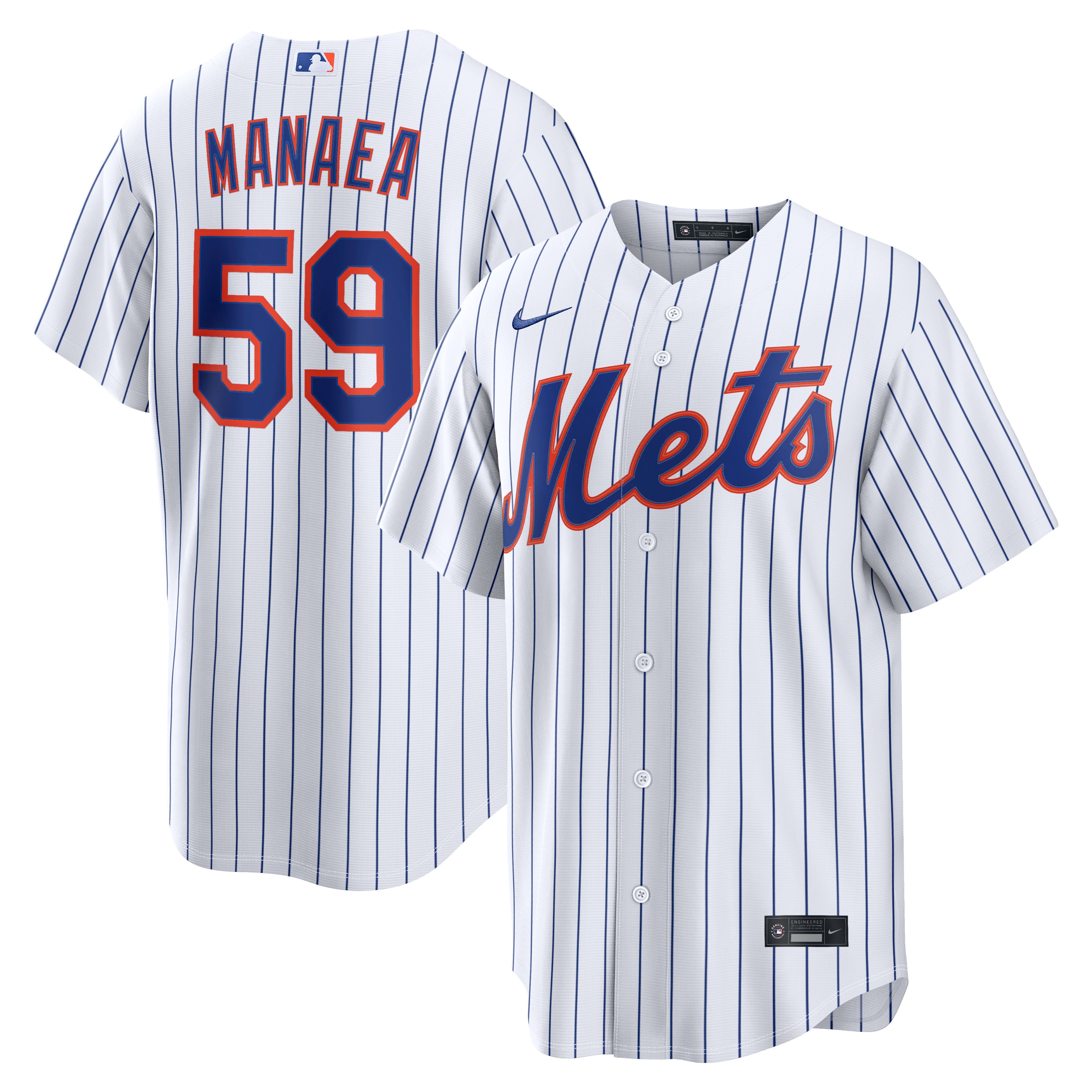 Sean Manaea New York Mets Home Jersey - White - Image 2
