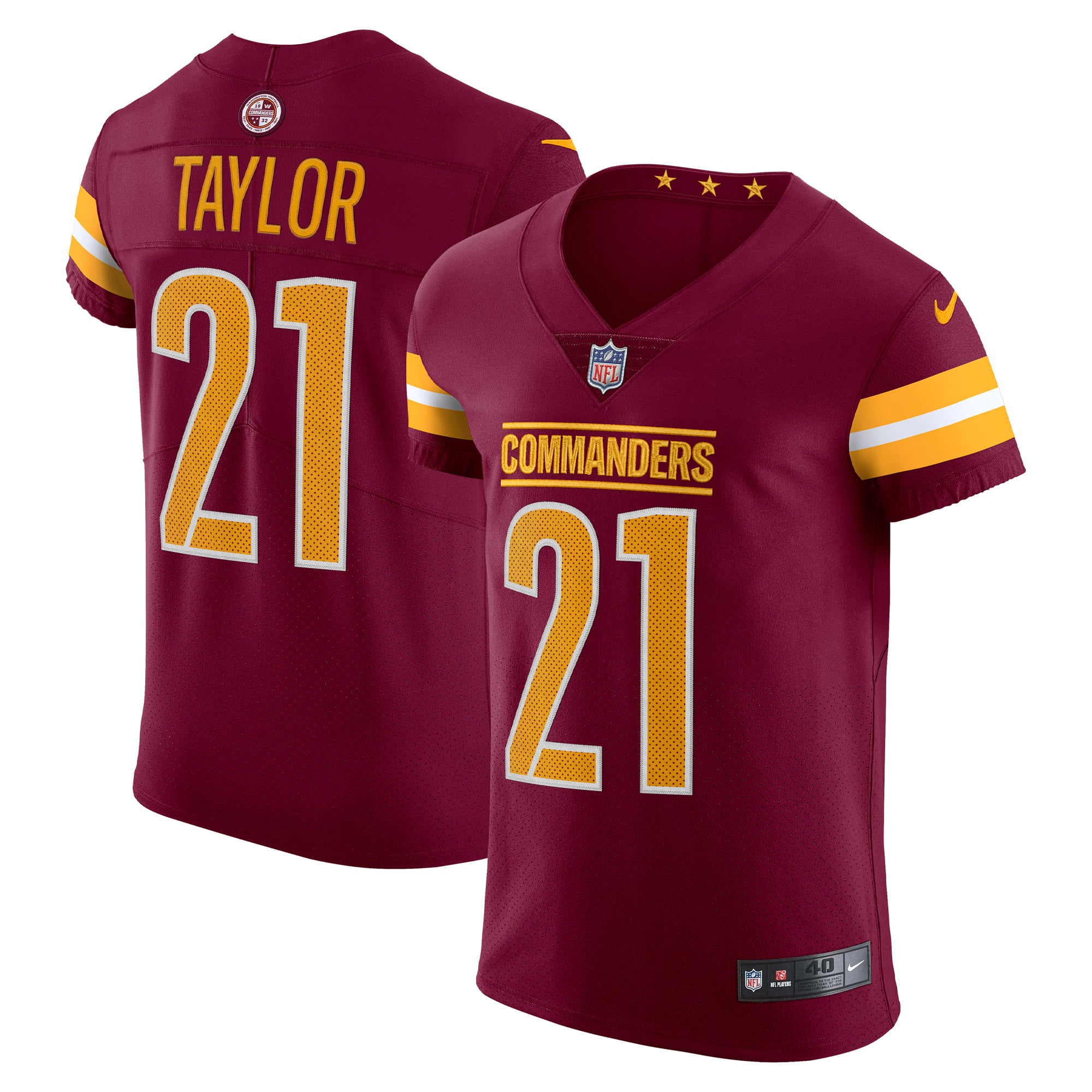 Sean Taylor Washington Commanders Vapor Elite Retired Player Jersey - Burgundy - Image 2
