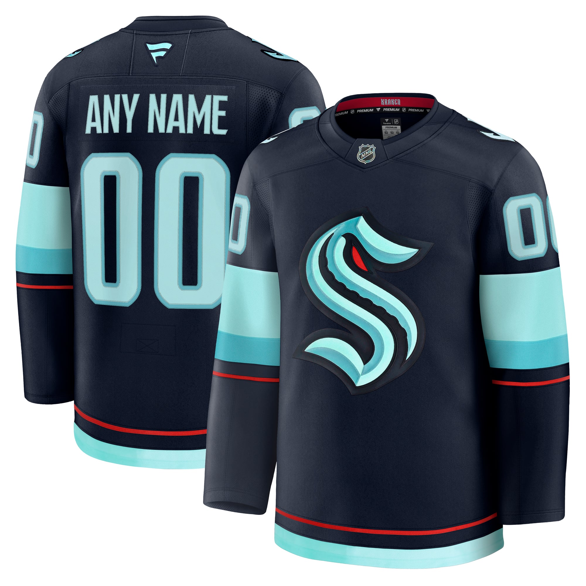 Seattle Kraken Alternate Premium Custom Jersey - Navy - Image 2