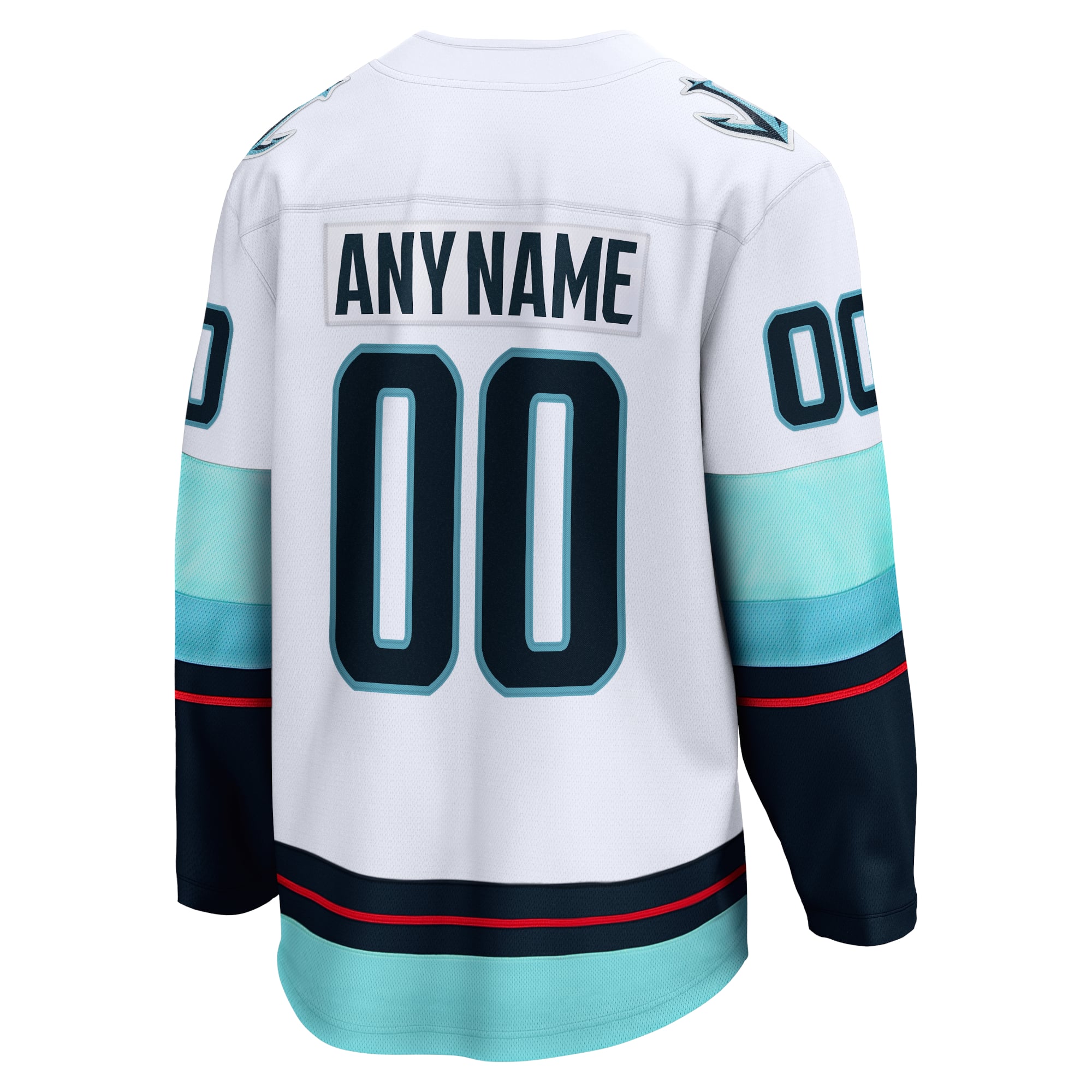 Seattle Kraken Away Breakaway Custom Jersey - White - Image 4