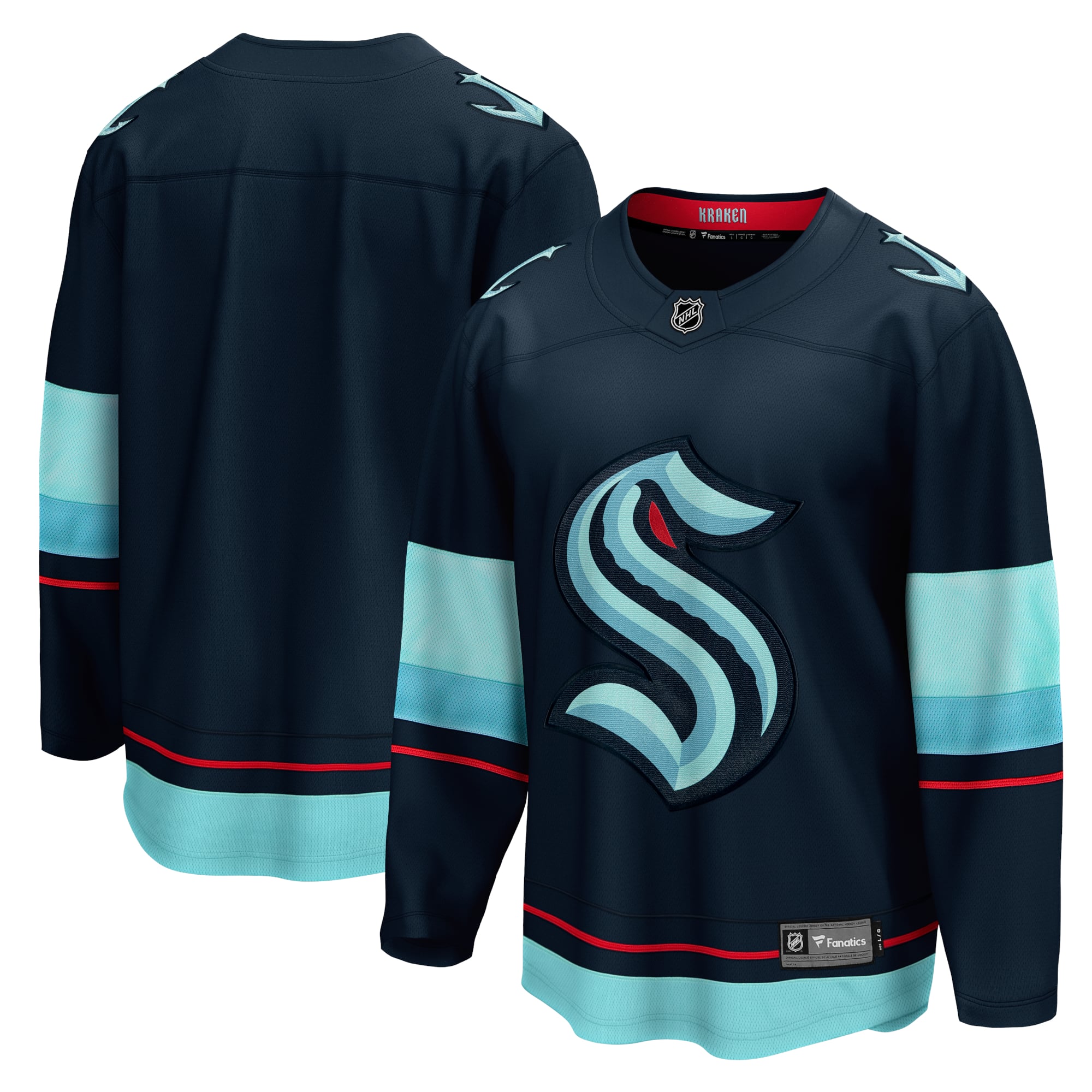 Seattle Kraken Home Breakaway Jersey - Deep Sea Blue - Navy - Image 2