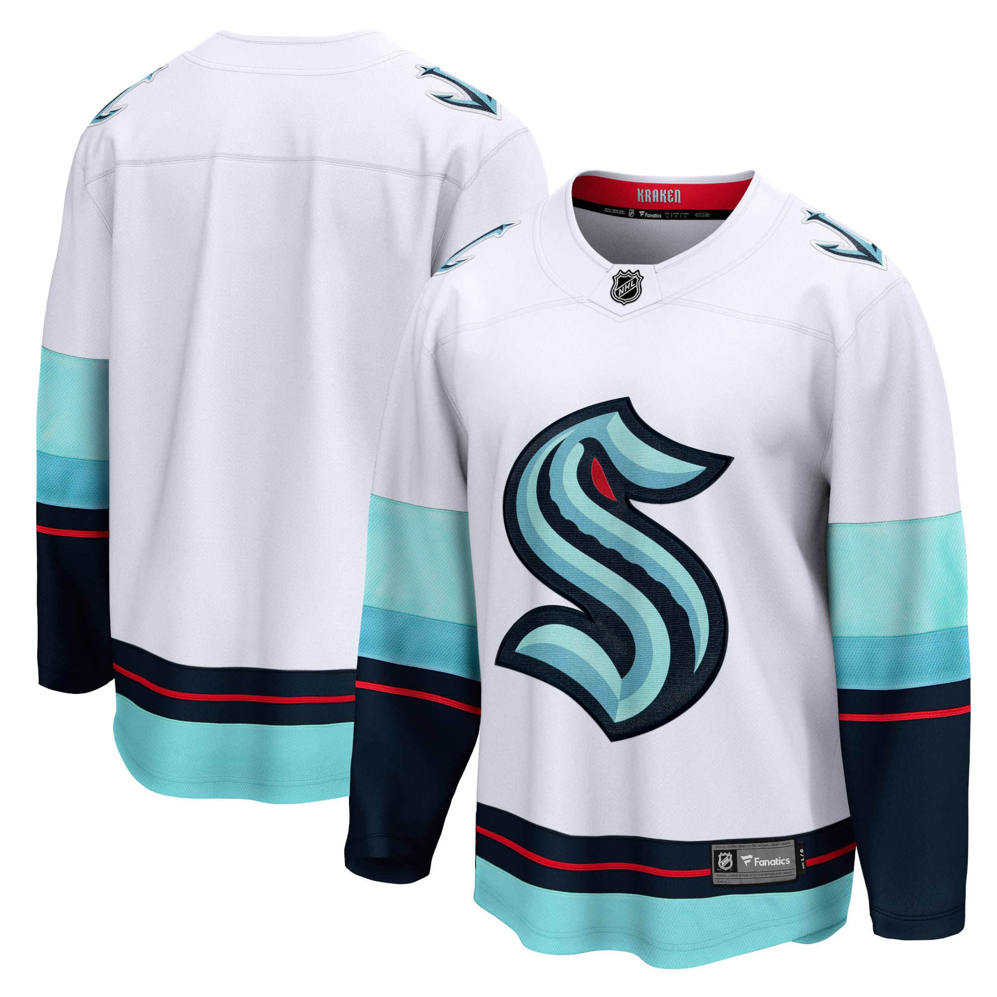 Seattle Kraken Home Breakaway Jersey - Deep Sea Blue - White