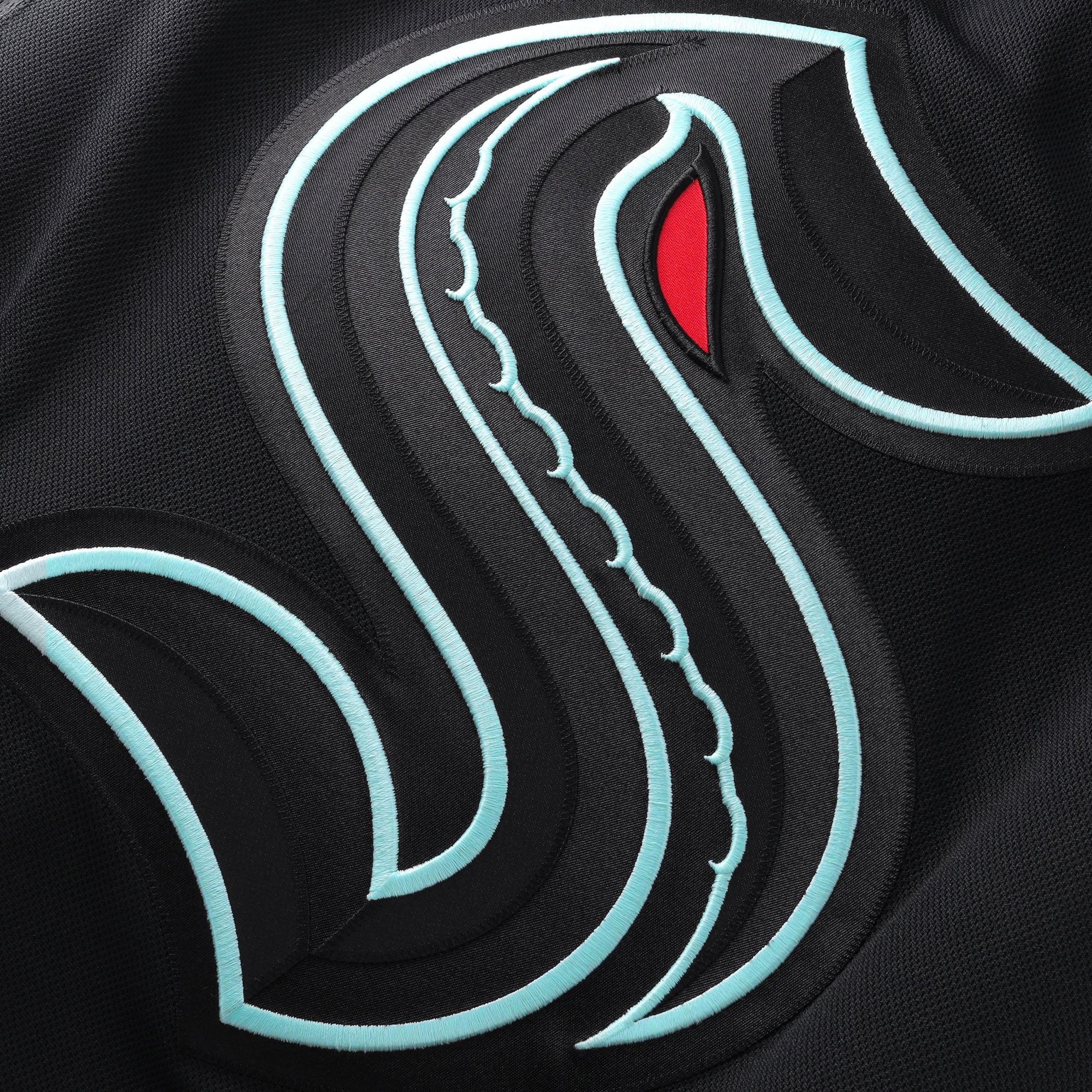 Seattle Kraken Home Premium Jersey - Deep Sea Blue - Black - Image 5
