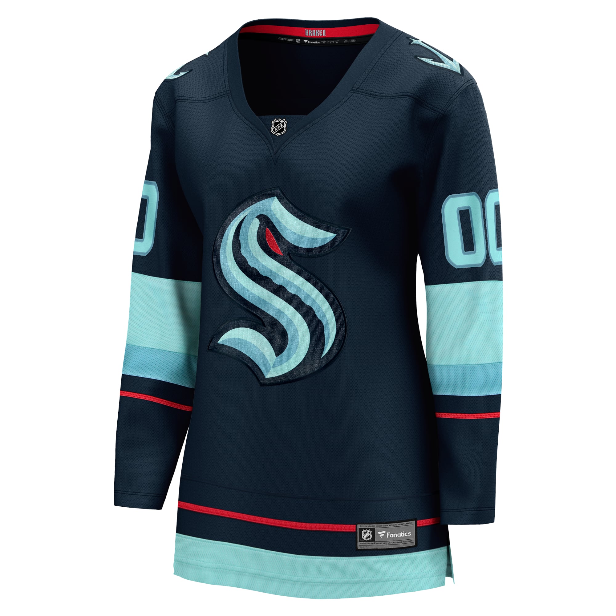 Seattle Kraken Women's Home Breakaway Custom Jersey - Deep Sea Blue - Navy - Image 3