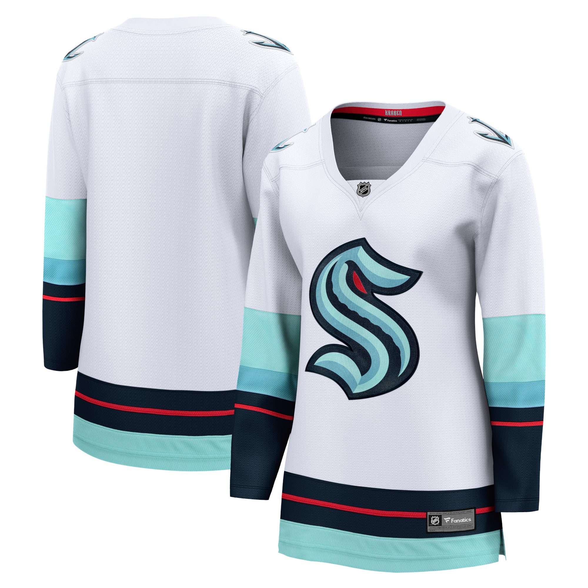 Seattle Kraken Women's Home Breakaway Jersey - White - Image 2