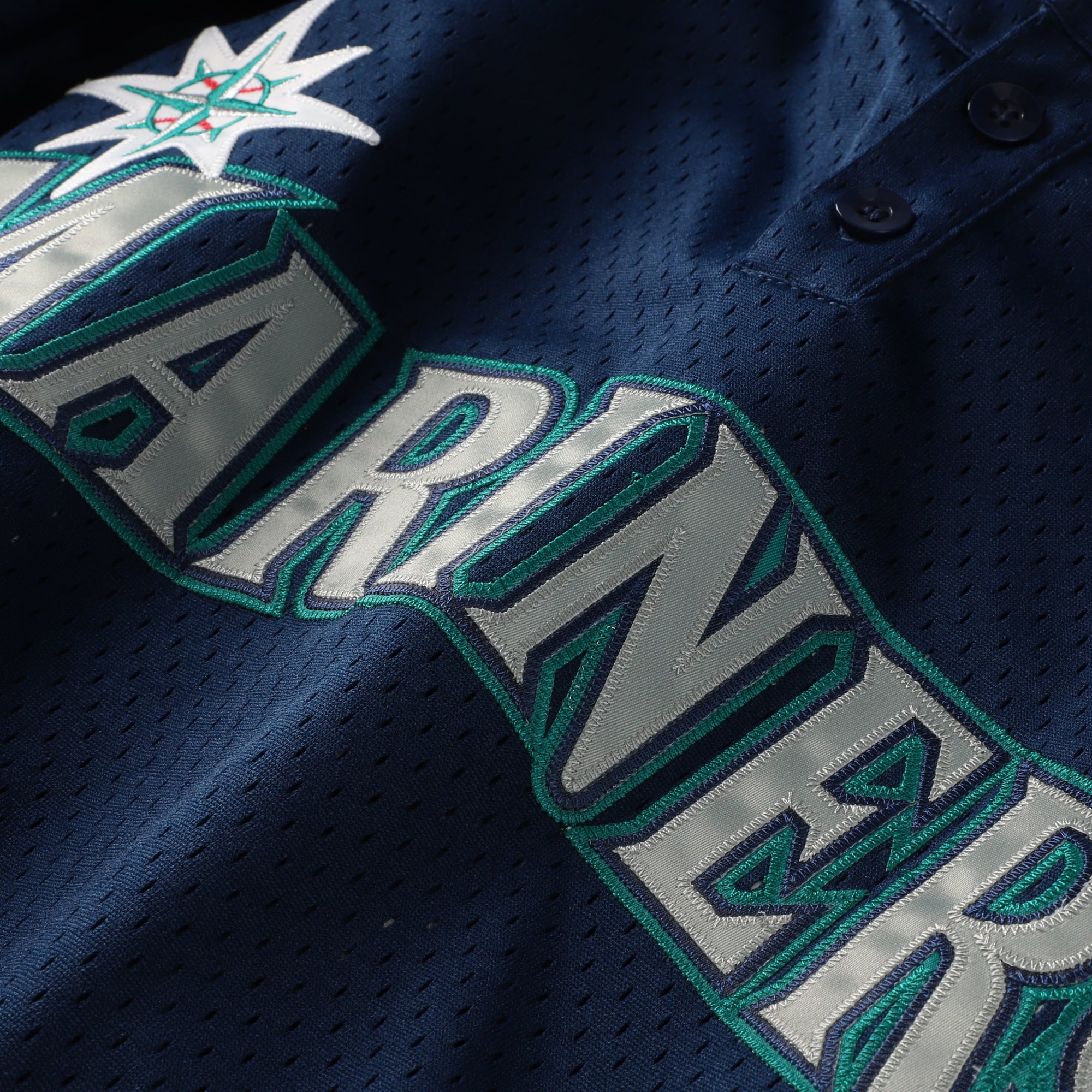 Seattle Mariners Big & Tall Cooperstown Collection Mesh Batting Practice Jersey - Navy - Image 5