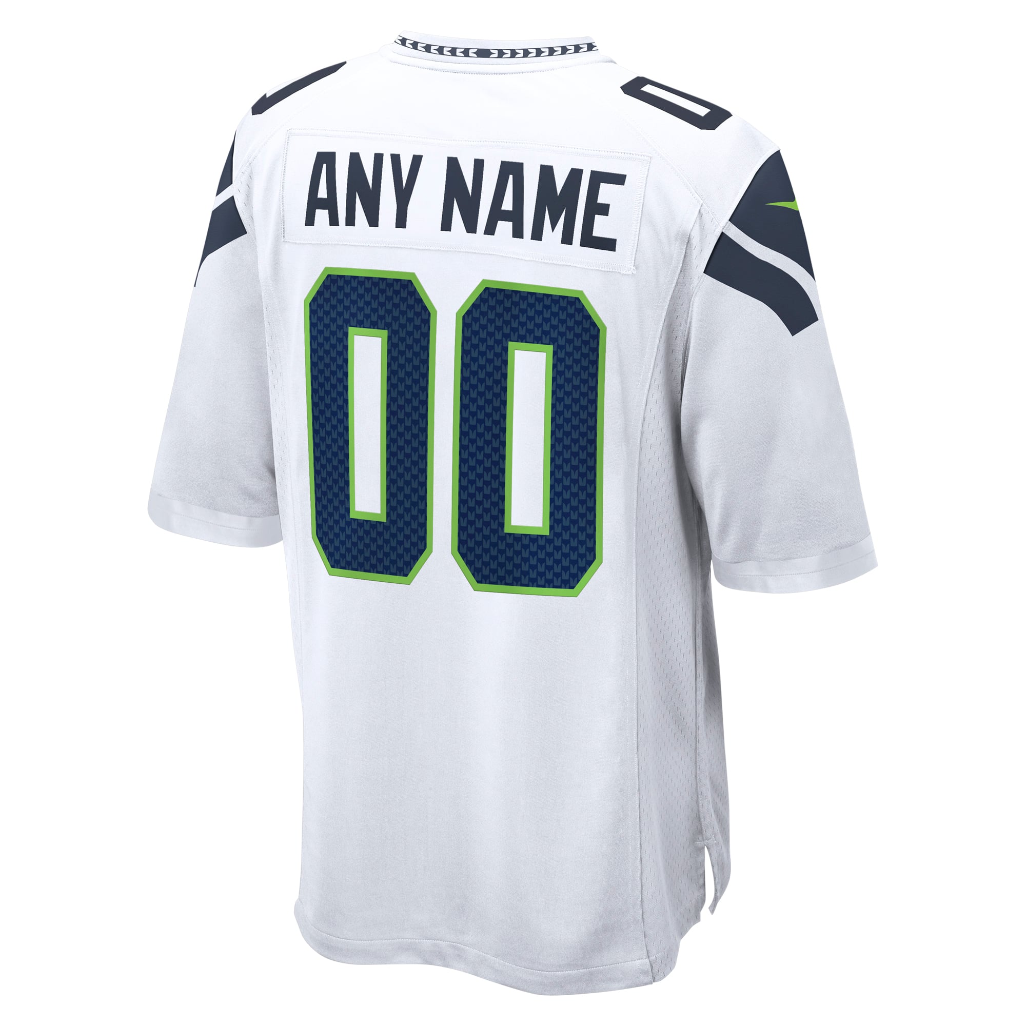 Seattle Seahawks Custom Game Jersey - College Navy - White - Image 4
