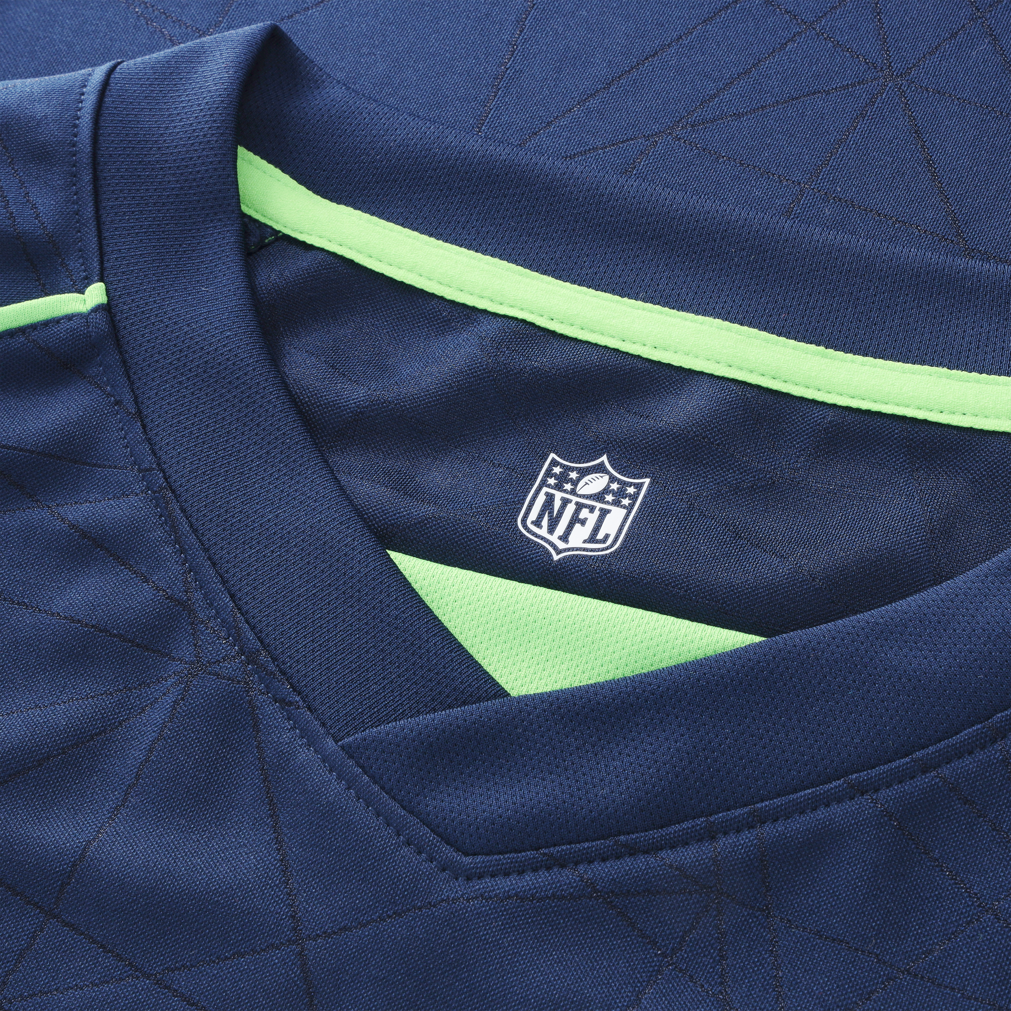 Seattle Seahawks Youth Football x Football V-Neck Fan Top - College Navy - Image 4