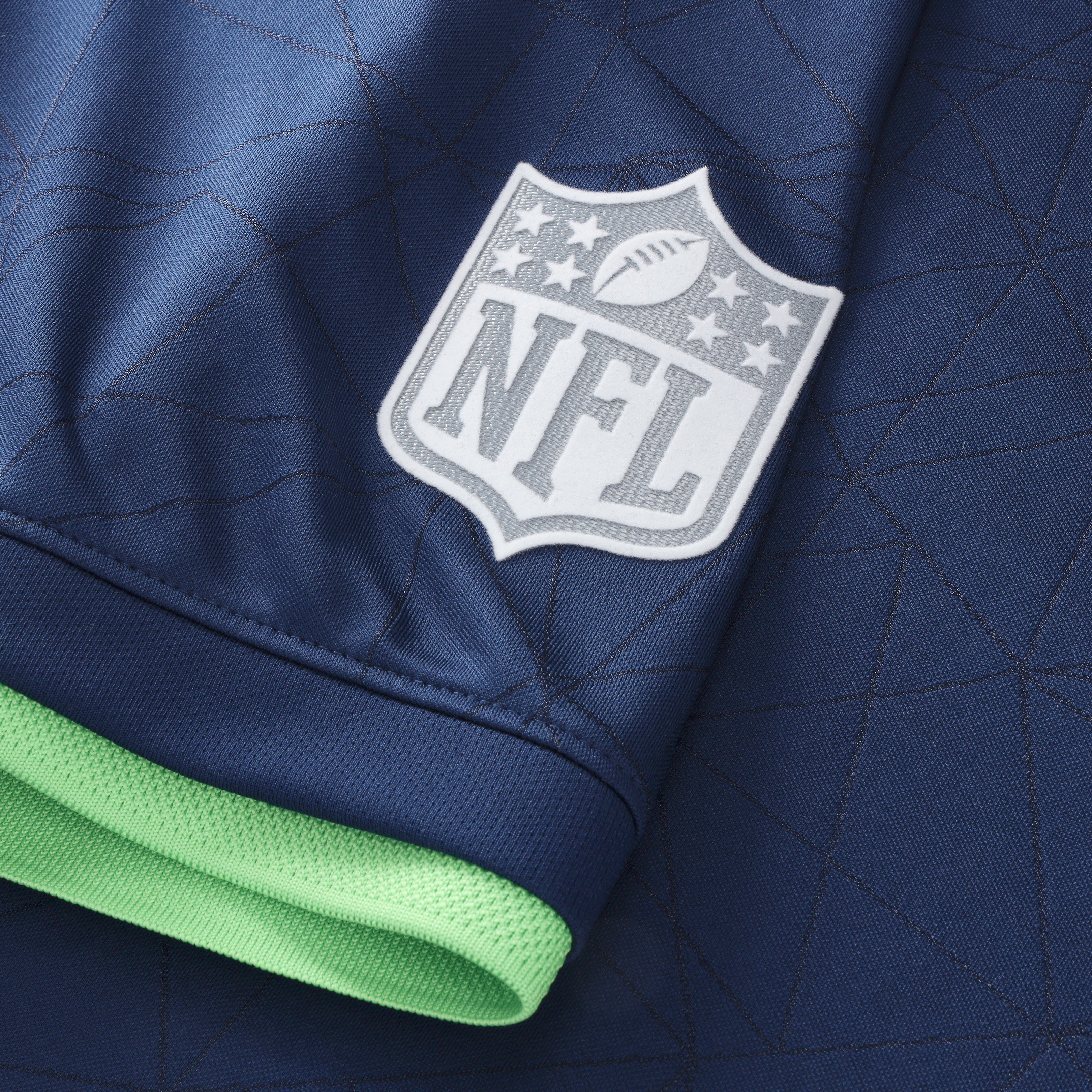 Seattle Seahawks Youth Football x Football V-Neck Fan Top - College Navy - Image 9