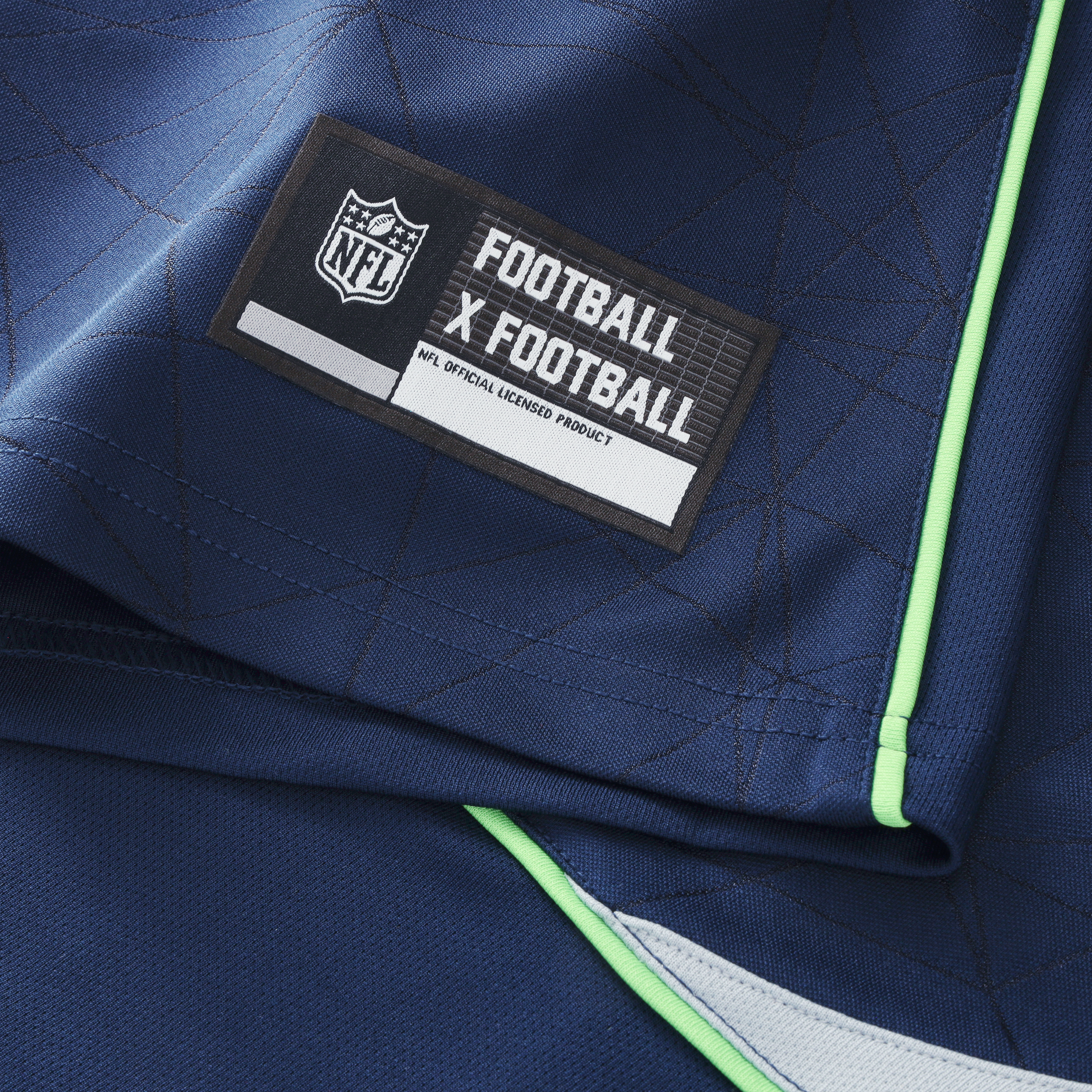 Seattle Seahawks Youth Football x Football V-Neck Fan Top - College Navy - Image 10