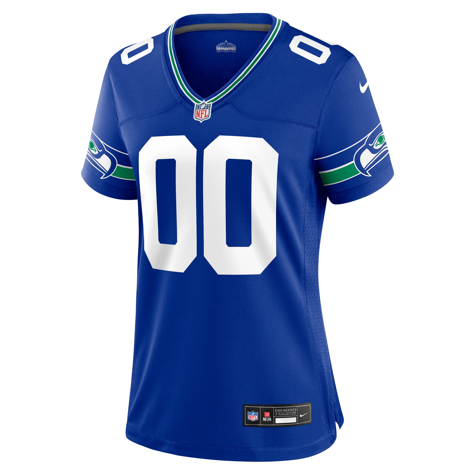 Seattle Seahawks Women's Throwback Custom Jersey - Royal - Image 3