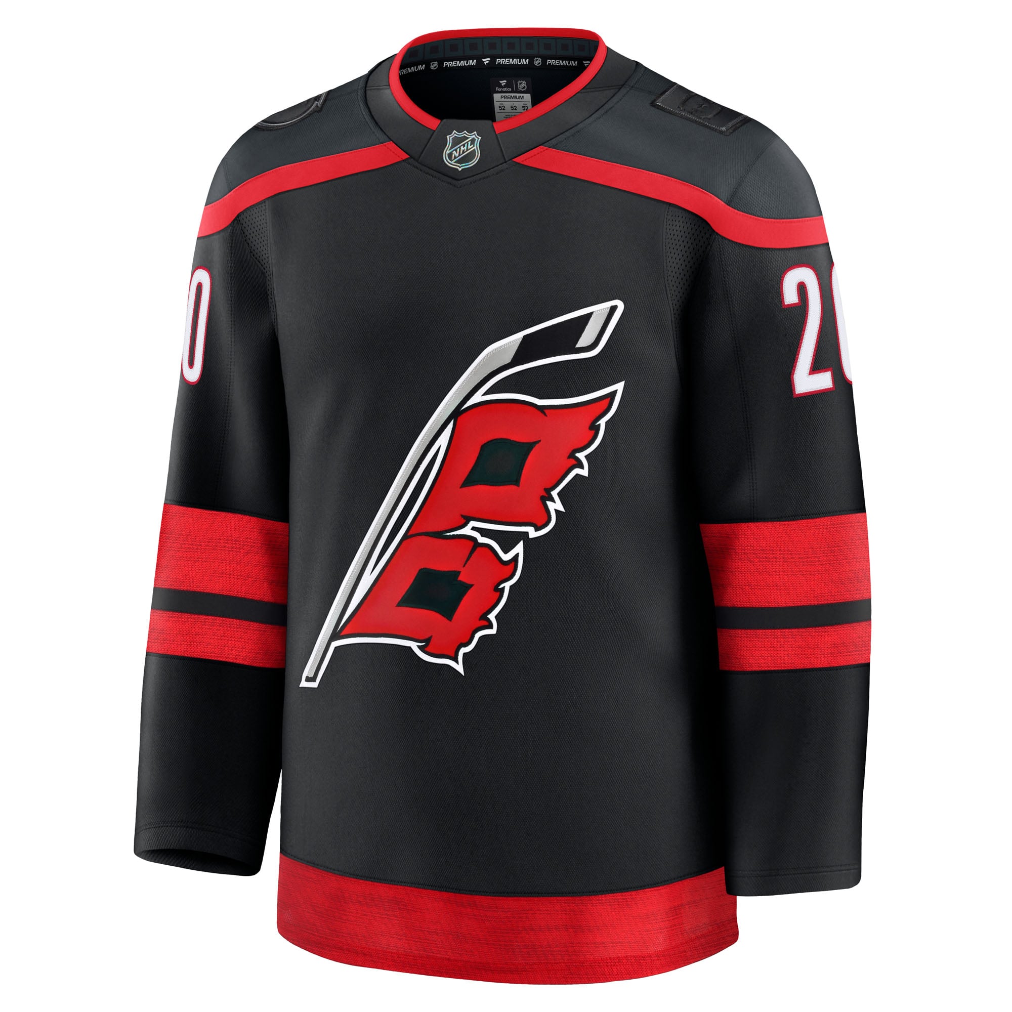 Sebastian Aho Carolina Hurricanes Alternate Premium Jersey - Black - Image 3