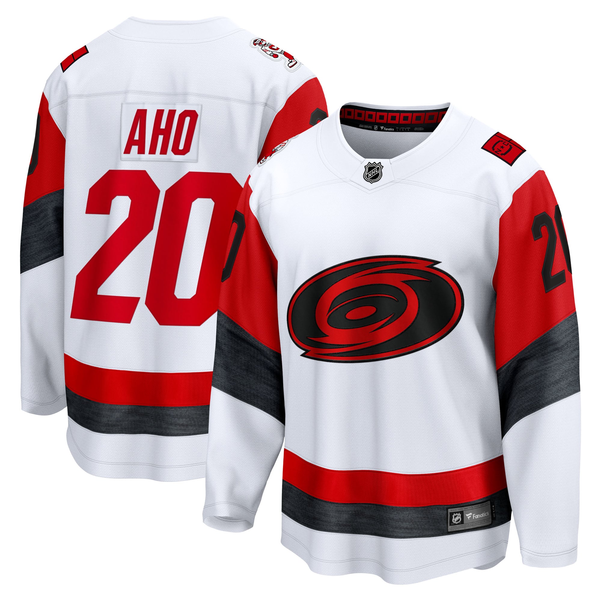 Sebastian Aho Carolina Hurricanes Away Breakaway Jersey - White - Image 2